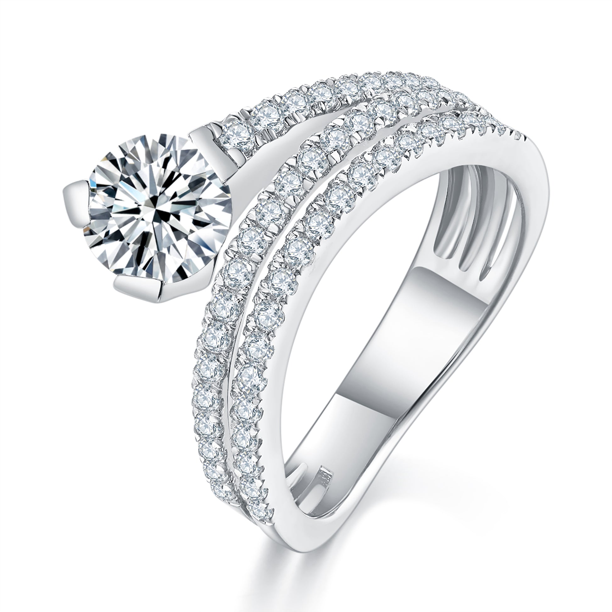 Feather Preset 1ct Diamond Ring