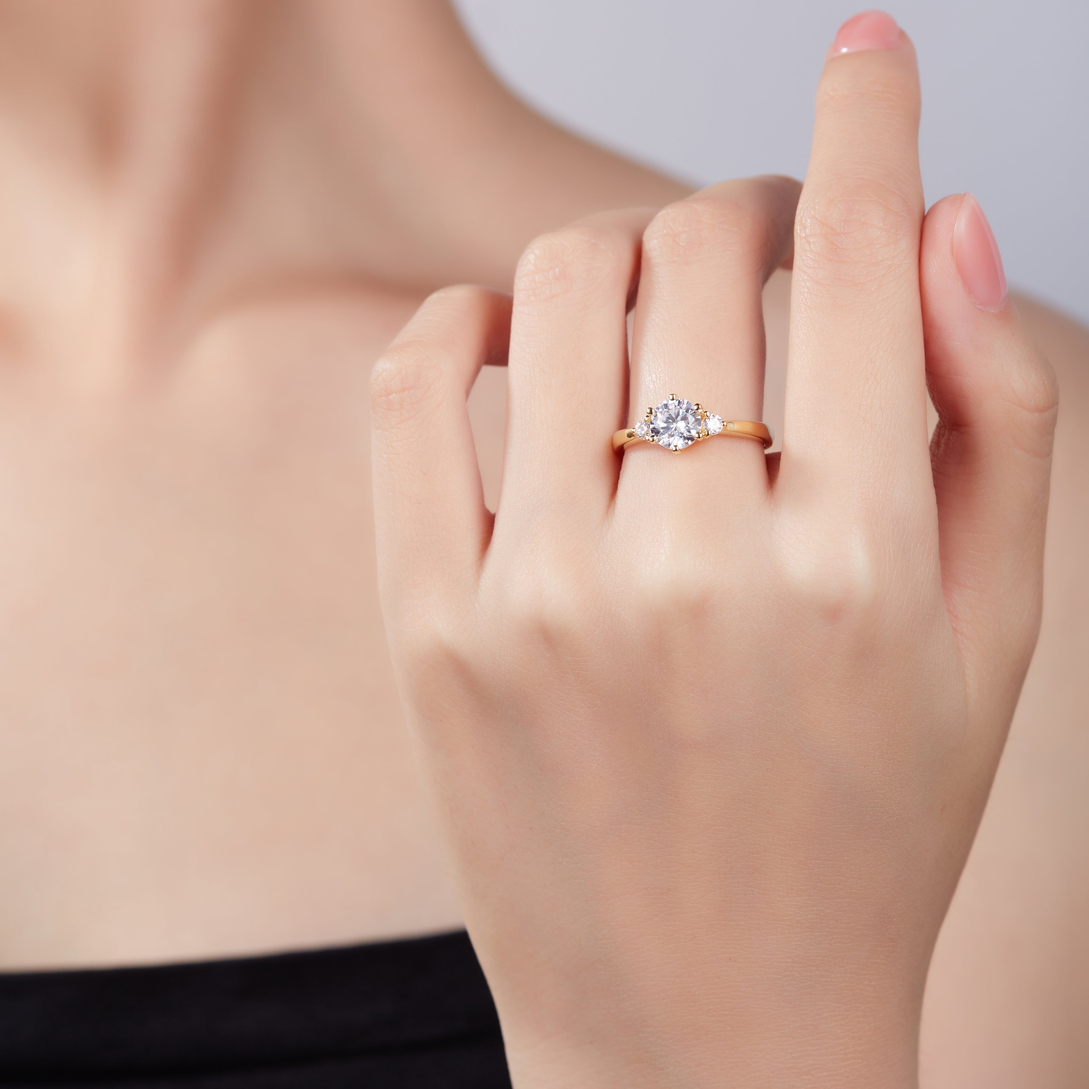 Alecia Trilogy Preset 1ct Diamond Ring