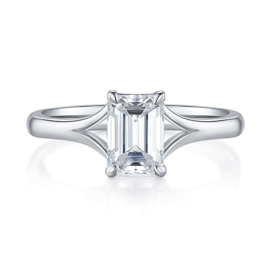 Celeste Solitaire Diamond Ring With 0.9 Ct. Cushion Shape Lab Grown Diamond - Precious Lab