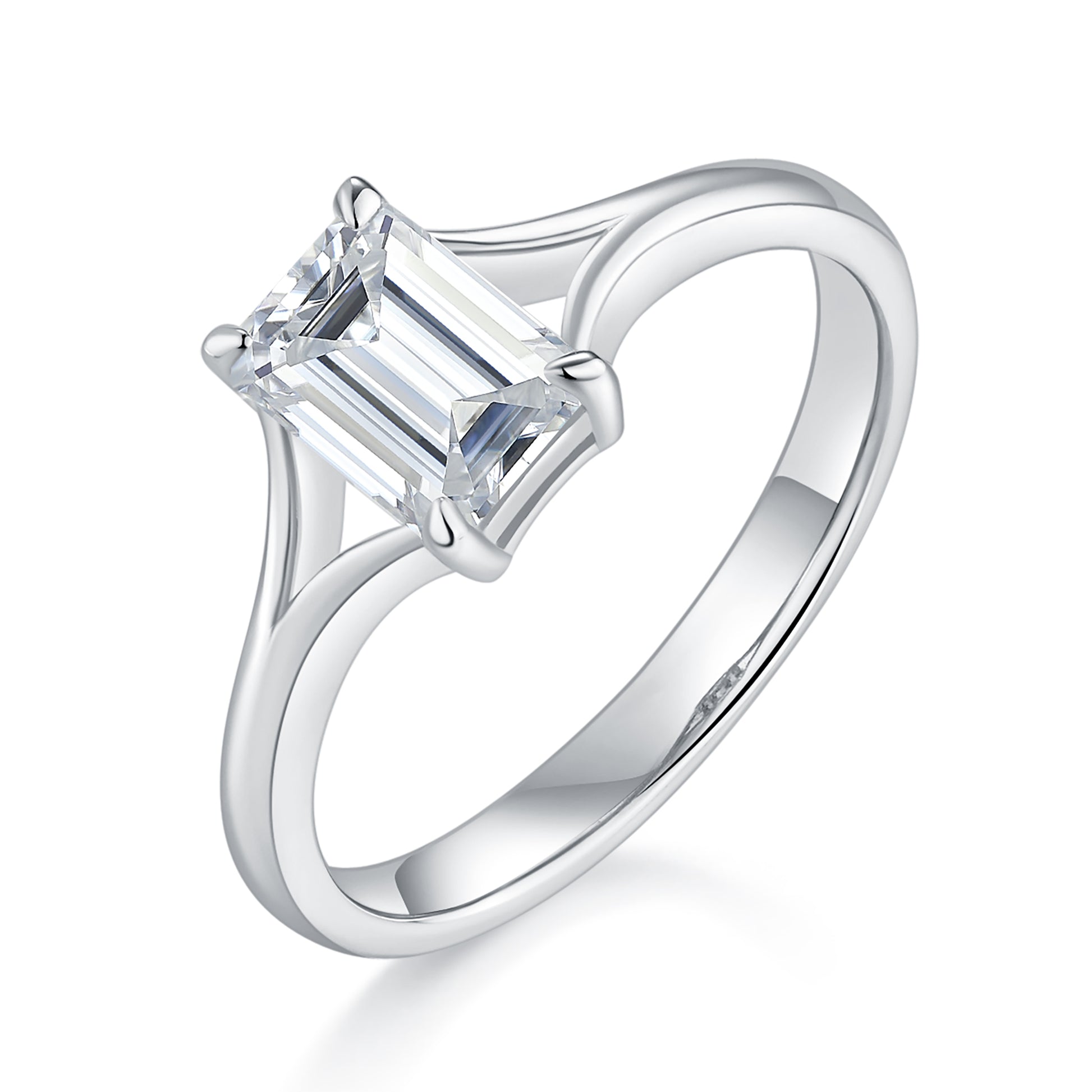 Carina Emerald Solitaire Preset 1ct Diamond Ring