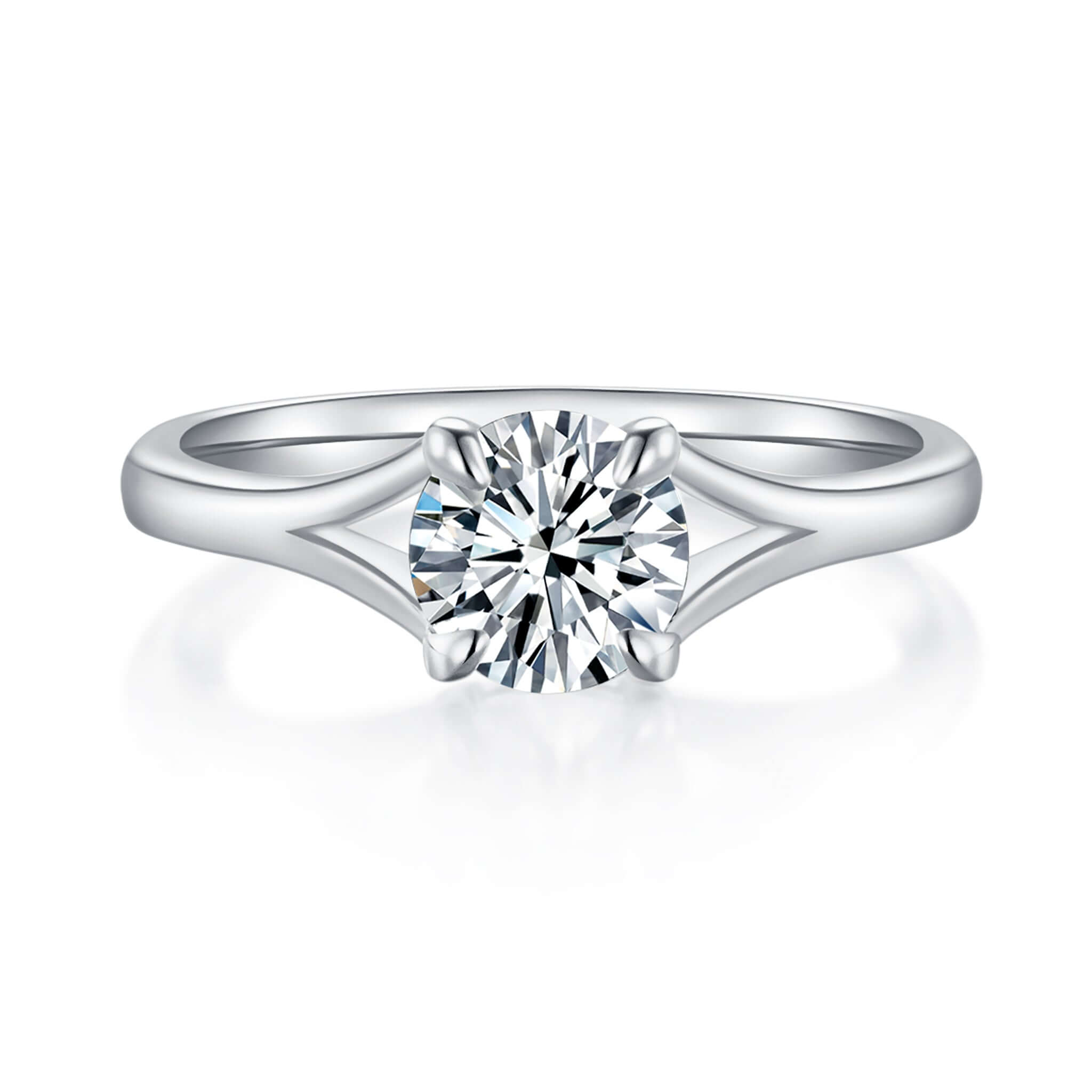 Carina Solitaire Diamond Ring With 4.0 Ct. Round Shape Lab Grown Diamond
