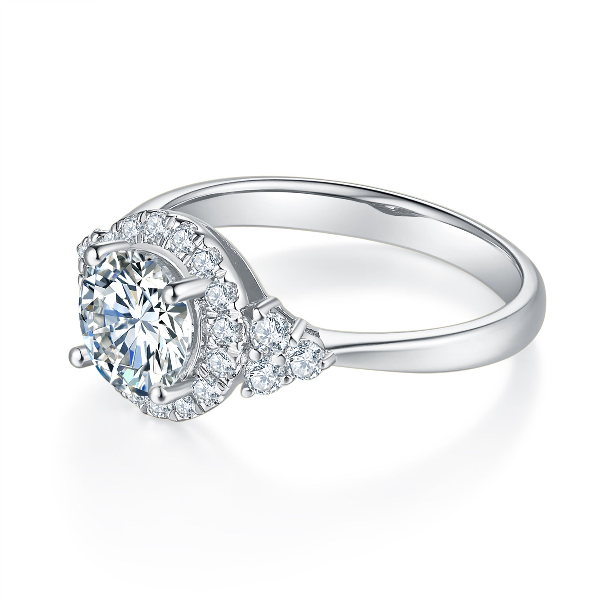 Radiant Halo 1ct Preset Diamond Ring