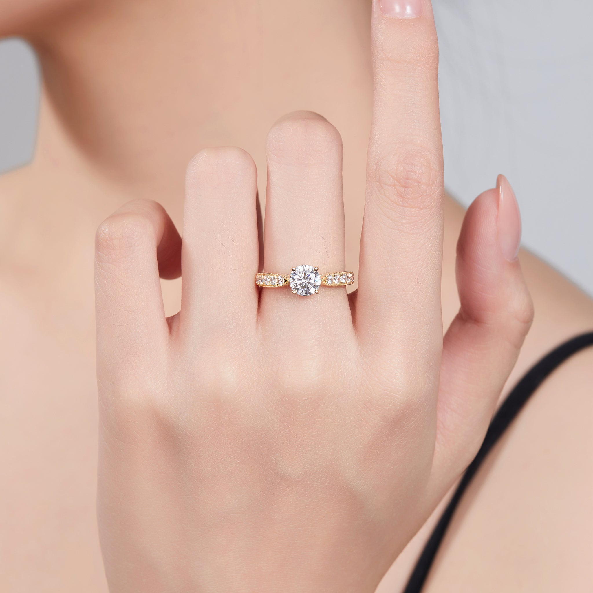 Celeste Pave 1ct Preset Diamond Ring