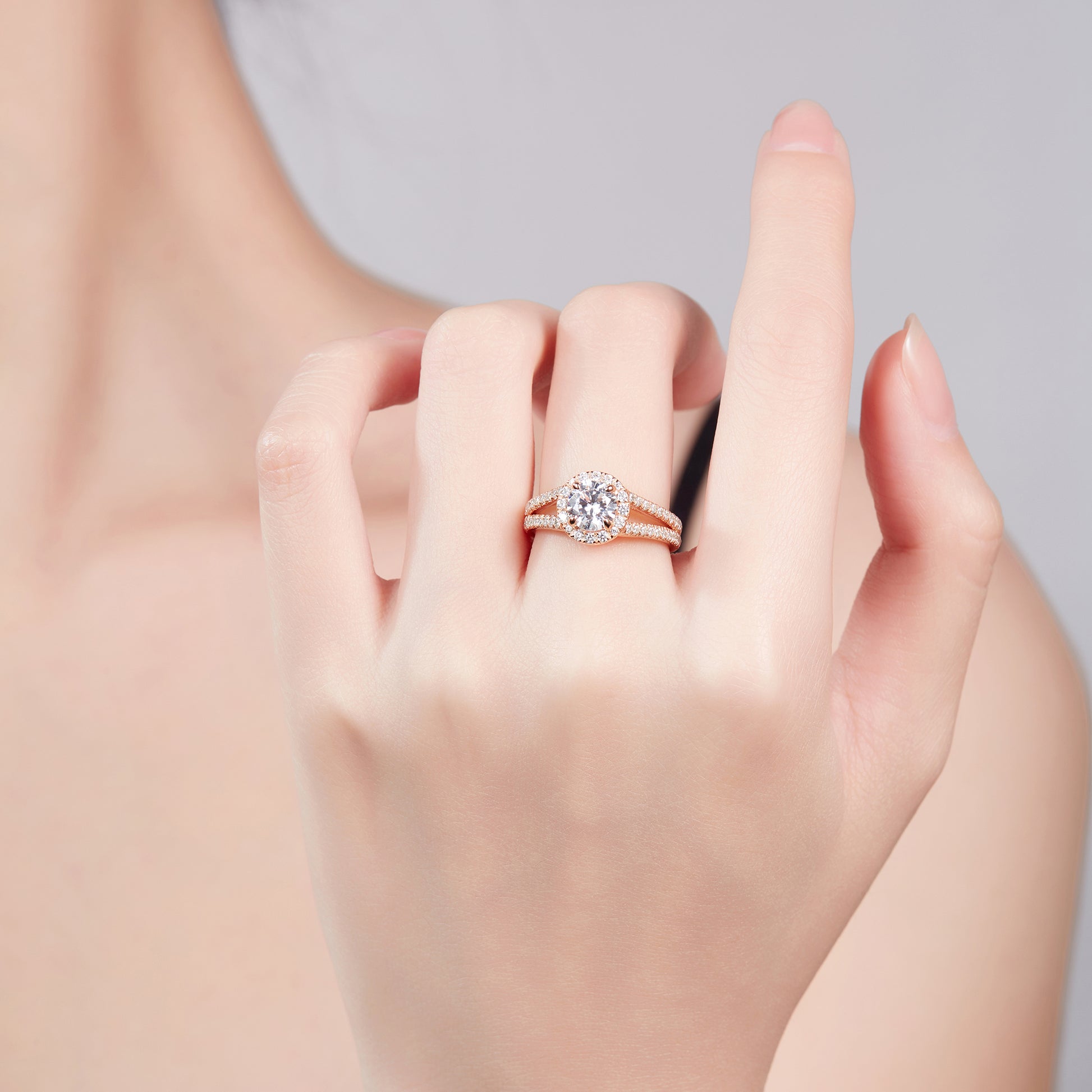 Angelina Halo Preset 1ct Diamond Ring