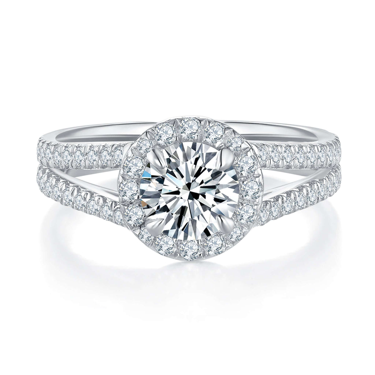 Angelina Halo Diamond Ring With 2.2 Ct. Round Shape Lab Grown Diamond