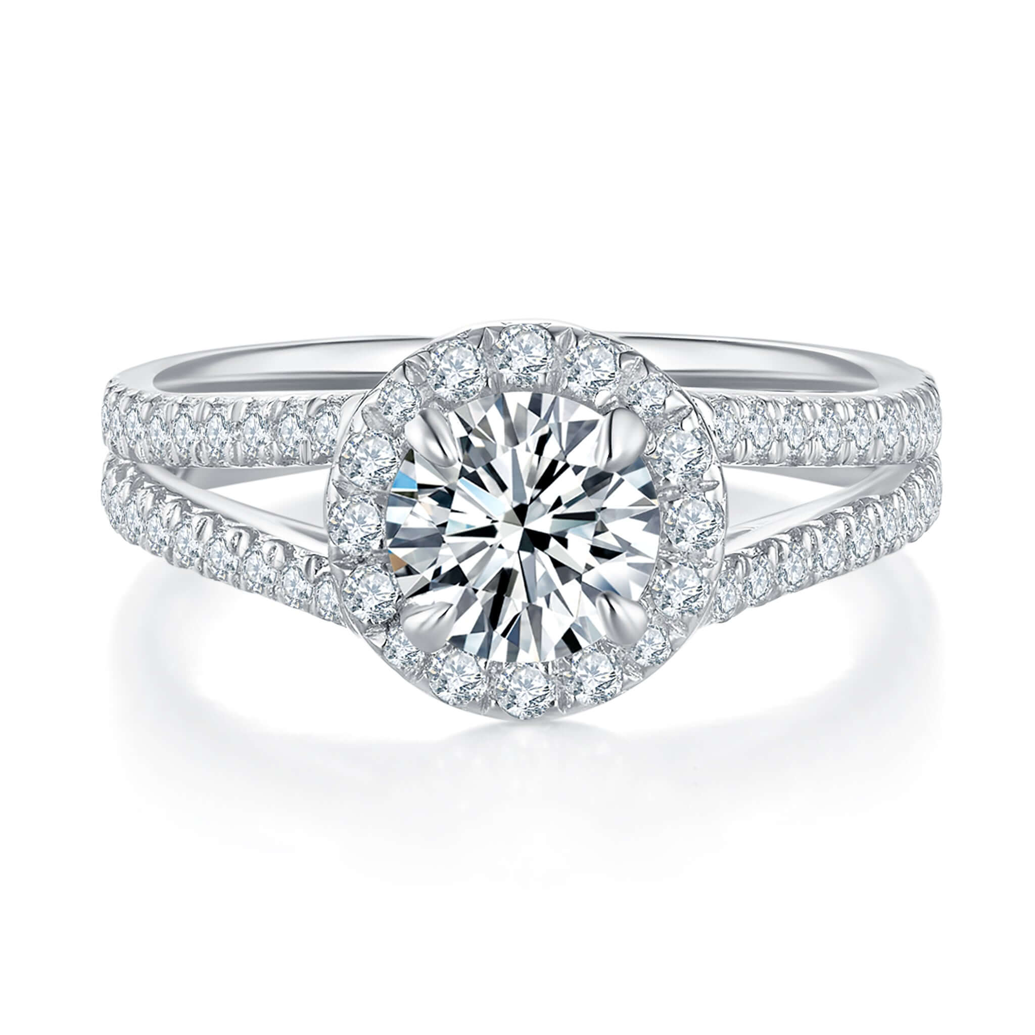 Angelina Halo Diamond Ring With 2.02 Ct. Round Shape Lab Grown Diamond