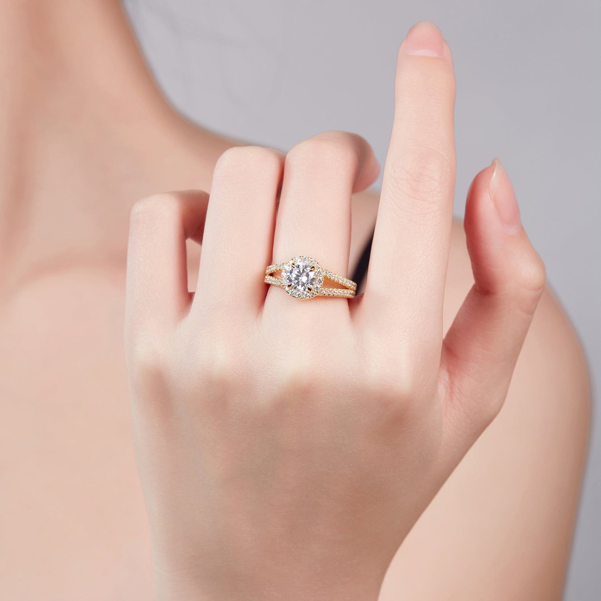 Angelina Halo Preset 1ct Diamond Ring