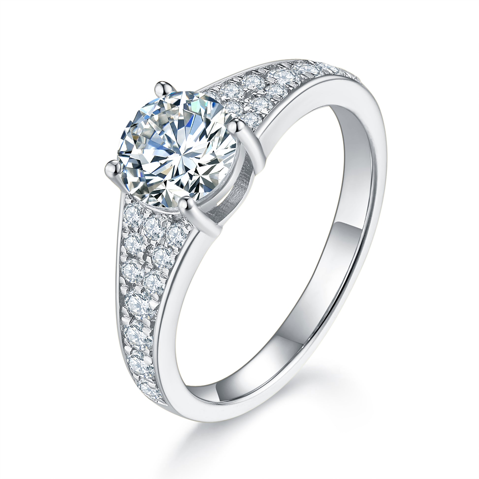 Aurora Pave Preset 1ct Diamond Ring