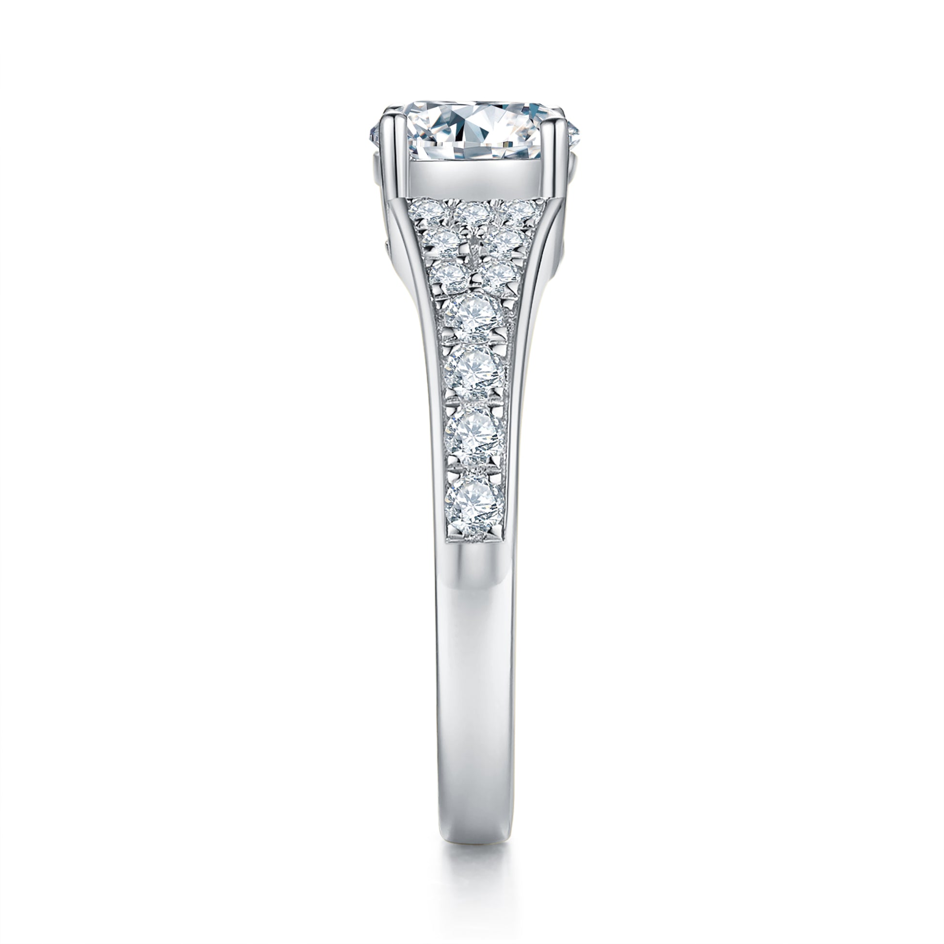 Aurora Pave Preset 1ct Diamond Ring