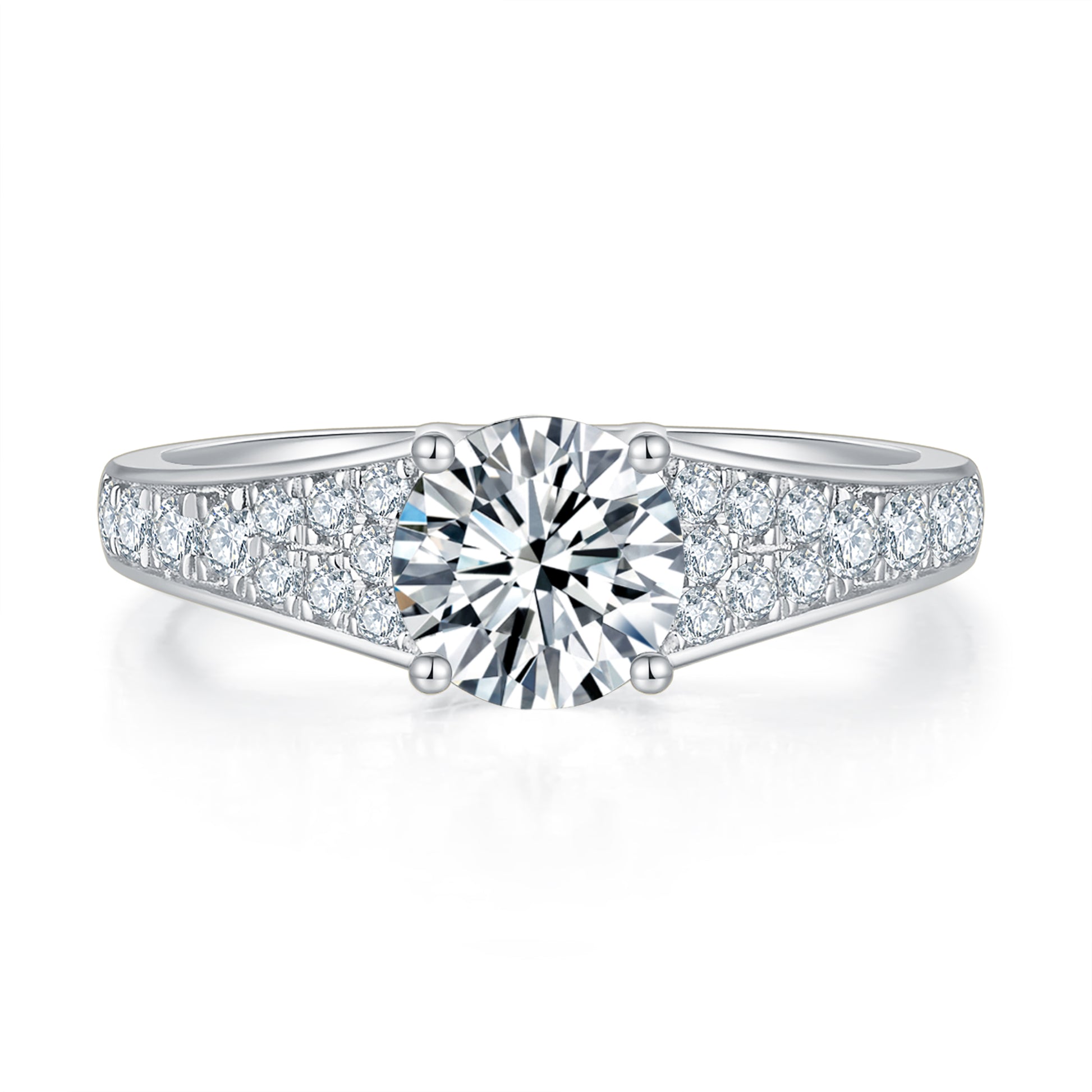 Aurora Pave Preset 1ct Diamond Ring
