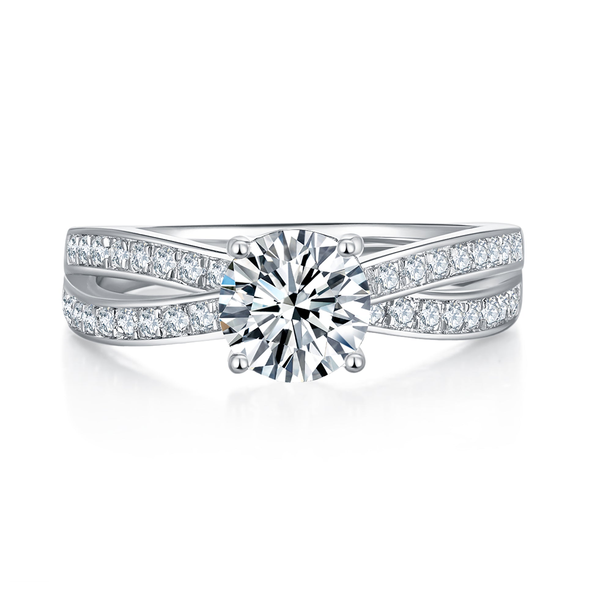 Amelie Pave Preset 1ct Diamond Ring