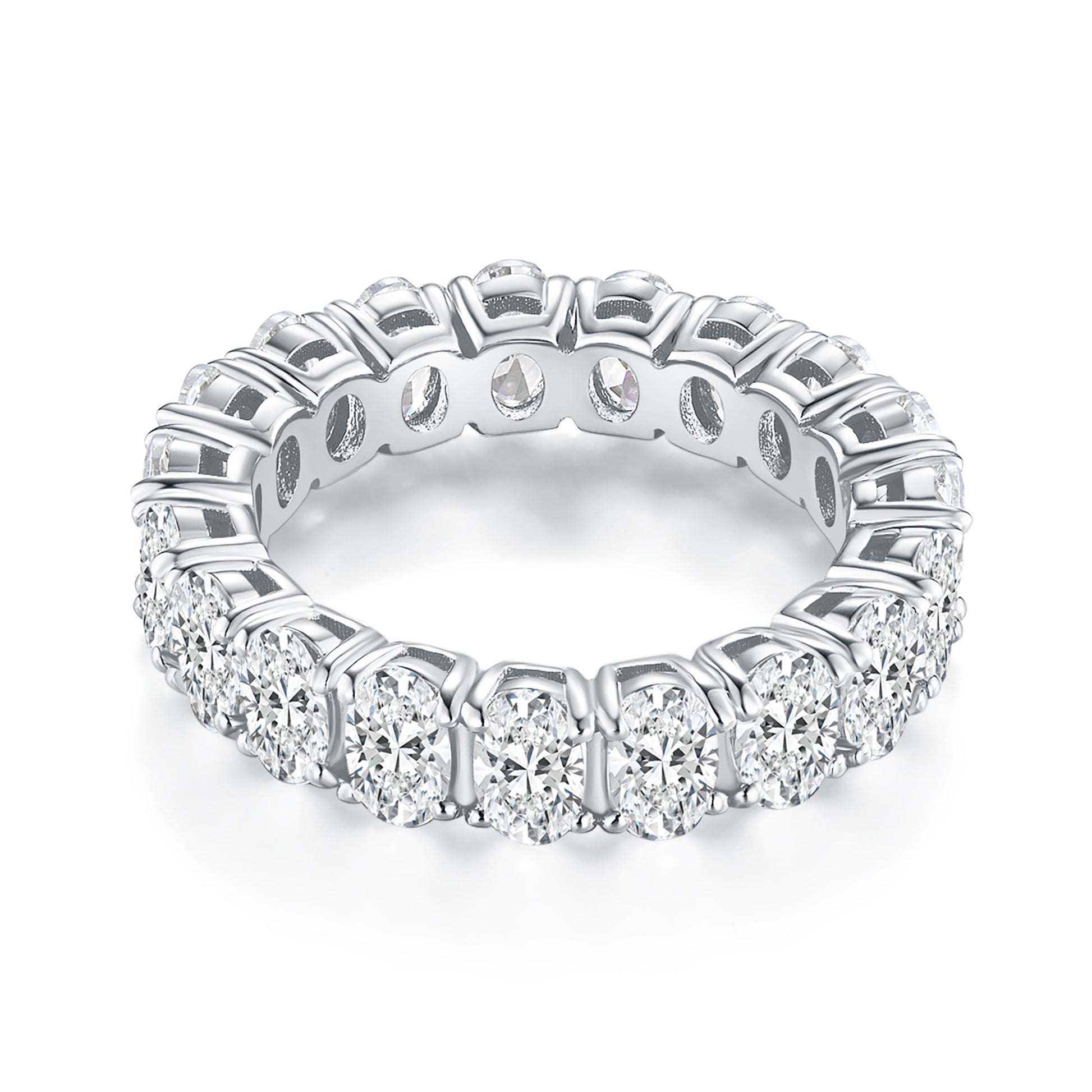 Oval Diamond Eternity Band