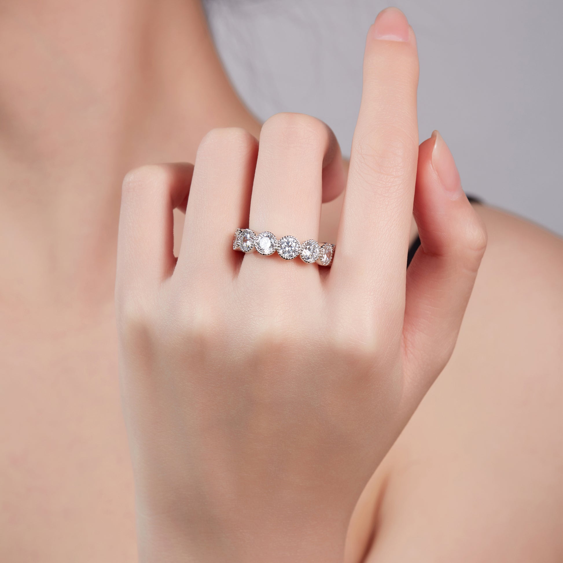 Round Diamond Eternity Band