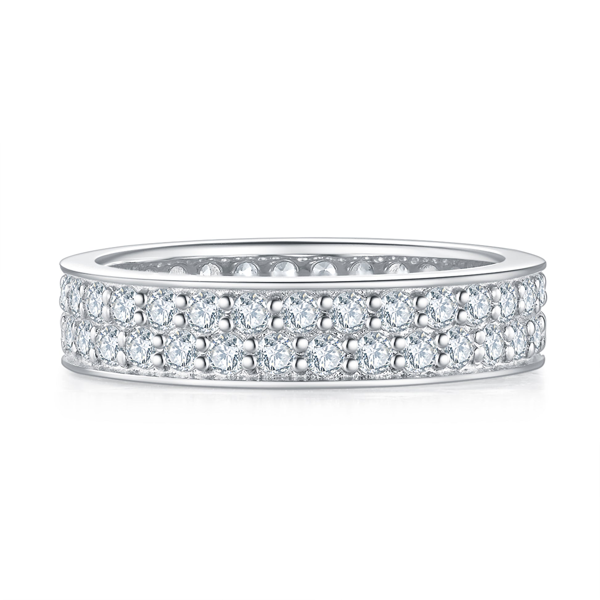 Double Diamond Eternity Band