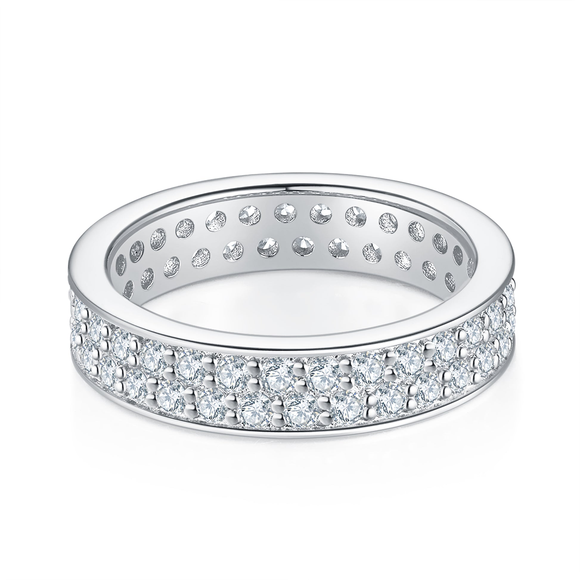 Double Diamond Eternity Band