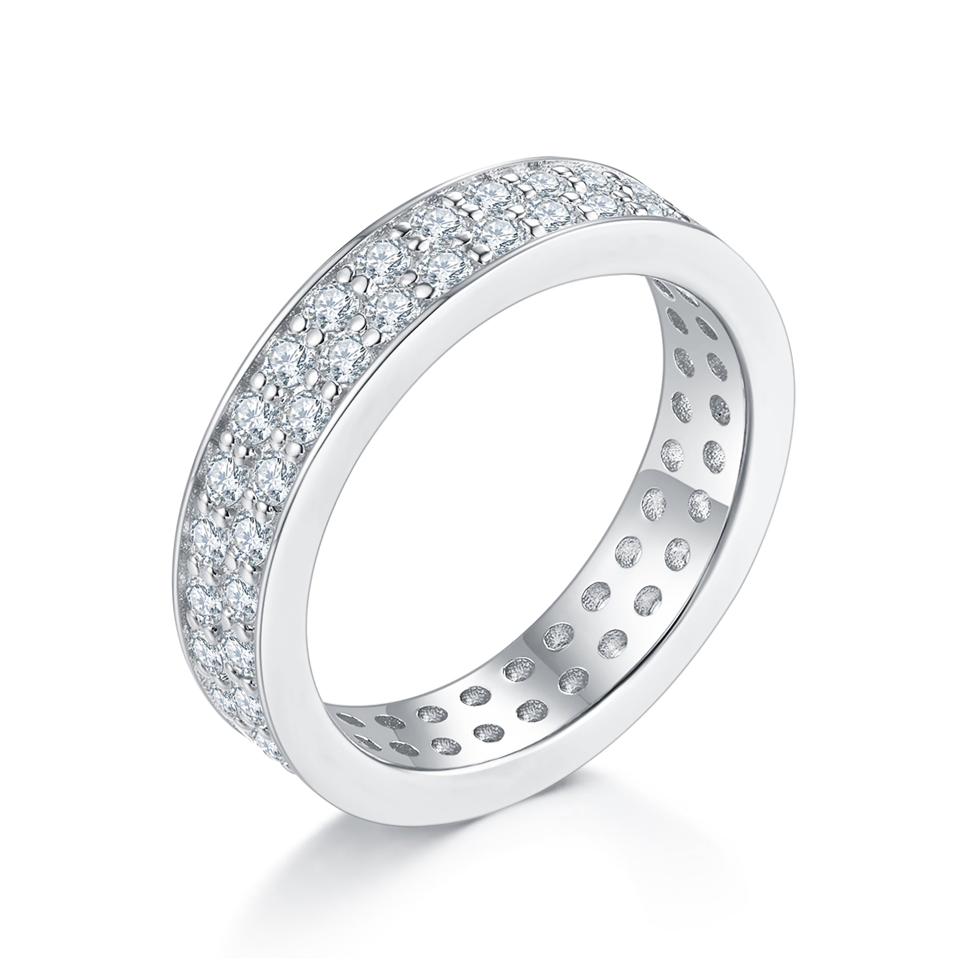 Double Diamond Eternity Band