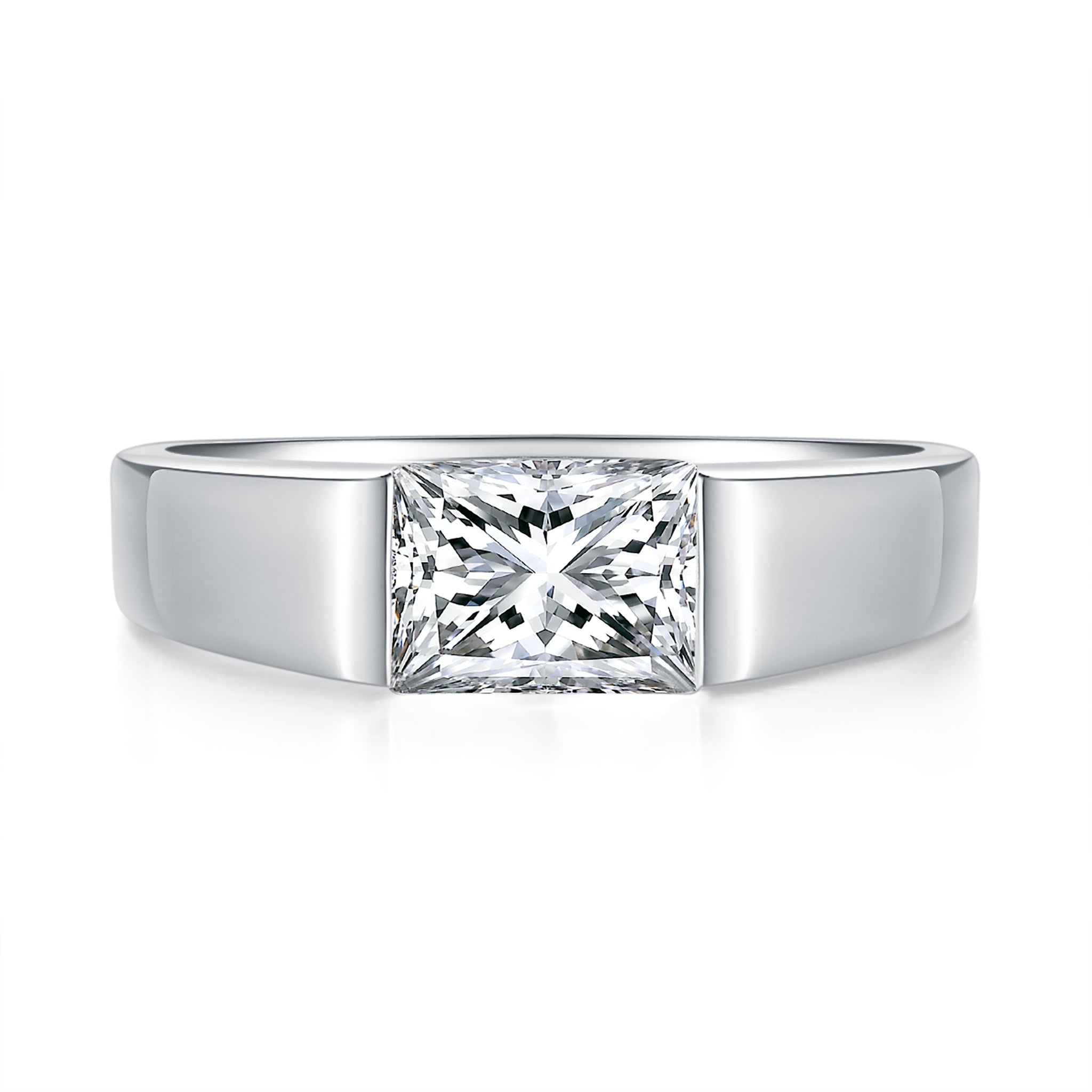 Men's Solitaire Diamond Ring With 0.36 Ct. Round Shape Lab Grown Diamond (Certificate No: 735596823)