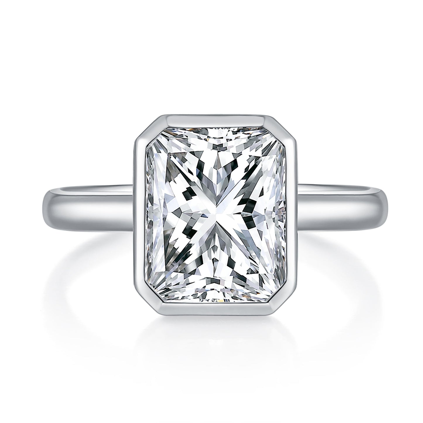 Bezel Solitaire Diamond Ring With 1.0 Ct. Round Shape Lab Grown Diamond