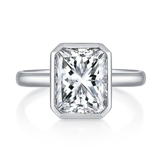 Bezel Solitaire Diamond Ring With 1.0 Ct. Round Shape Lab Grown Diamond