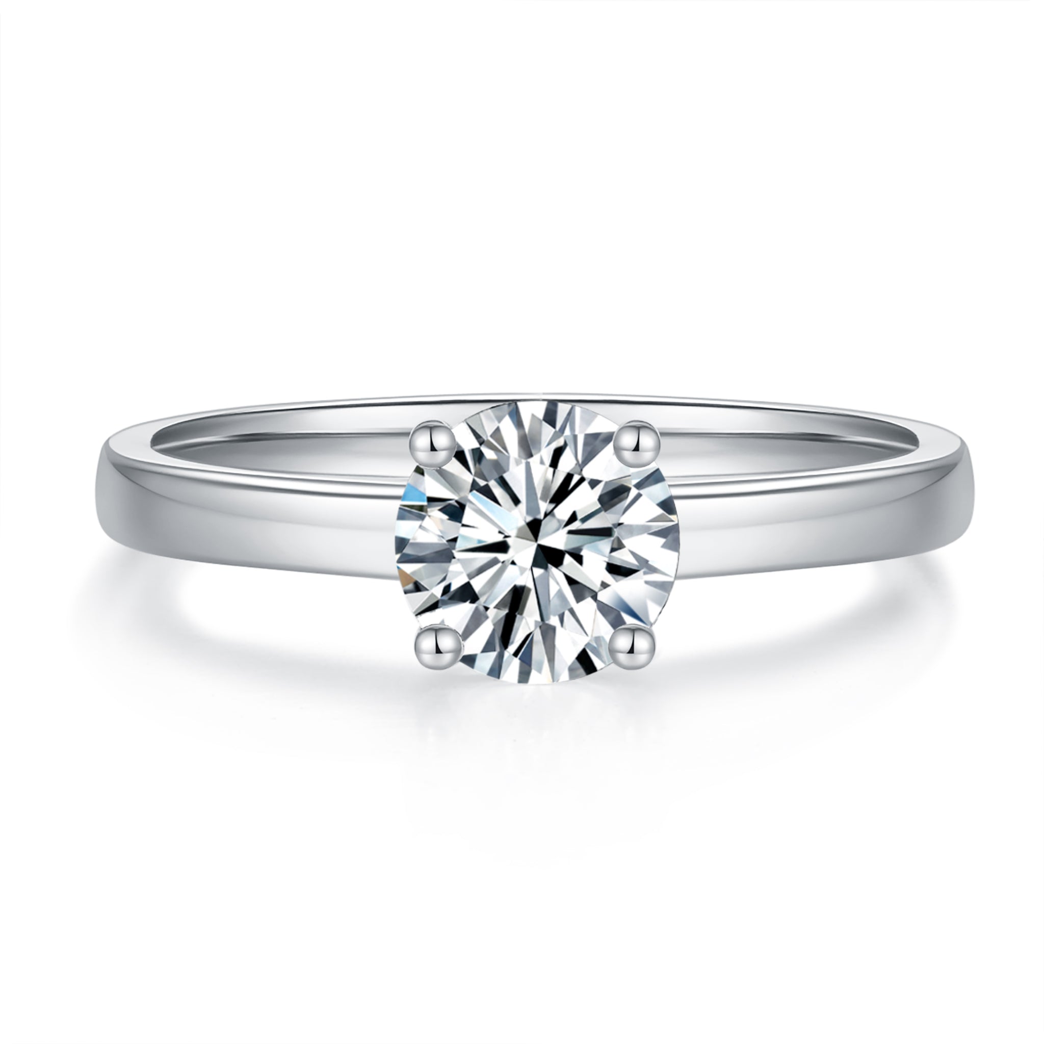 Classic Solitaire Diamond Ring With 0.44 Ct. Round Shape Lab Grown Diamond