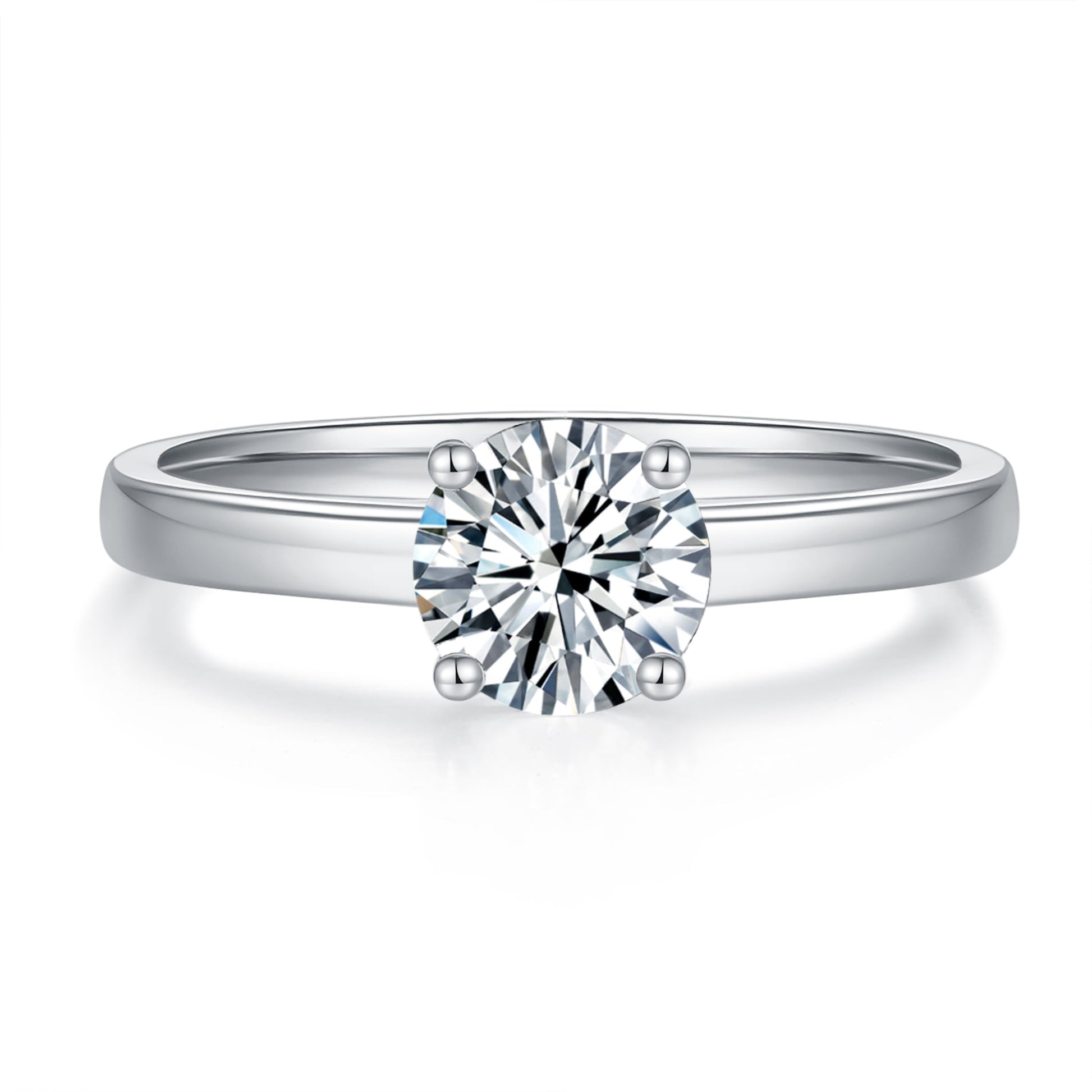 Classic Solitaire Diamond Ring With 0.44 Ct. Round Shape Lab Grown Diamond