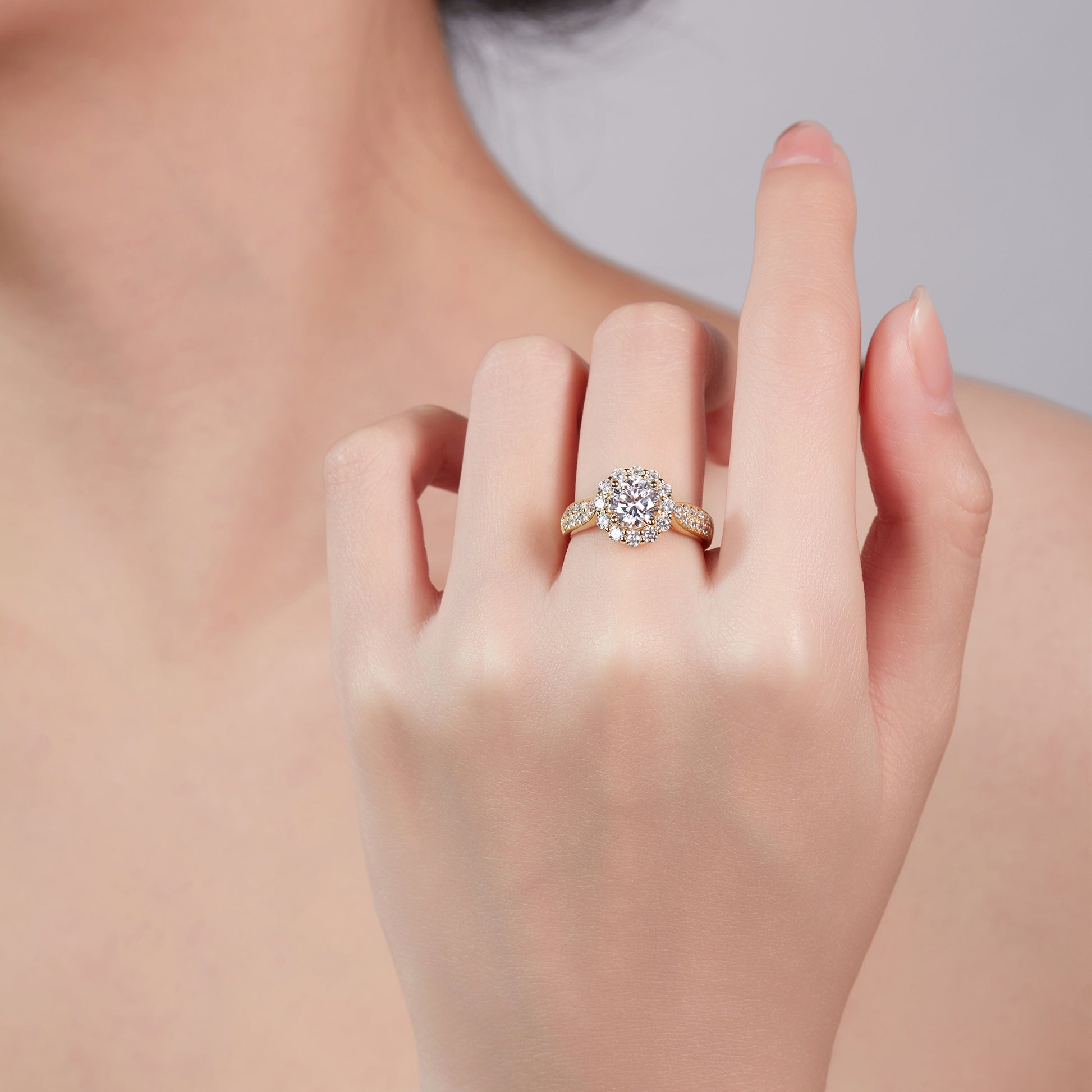 Stellar Halo Preset 1ct Diamond Ring