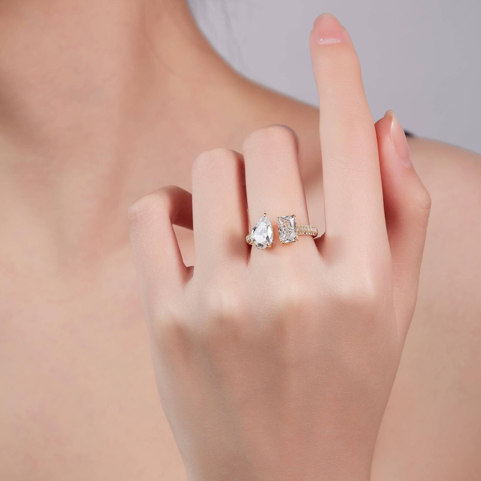 Toi Et Moi Pave Preset 2ct Diamond Ring