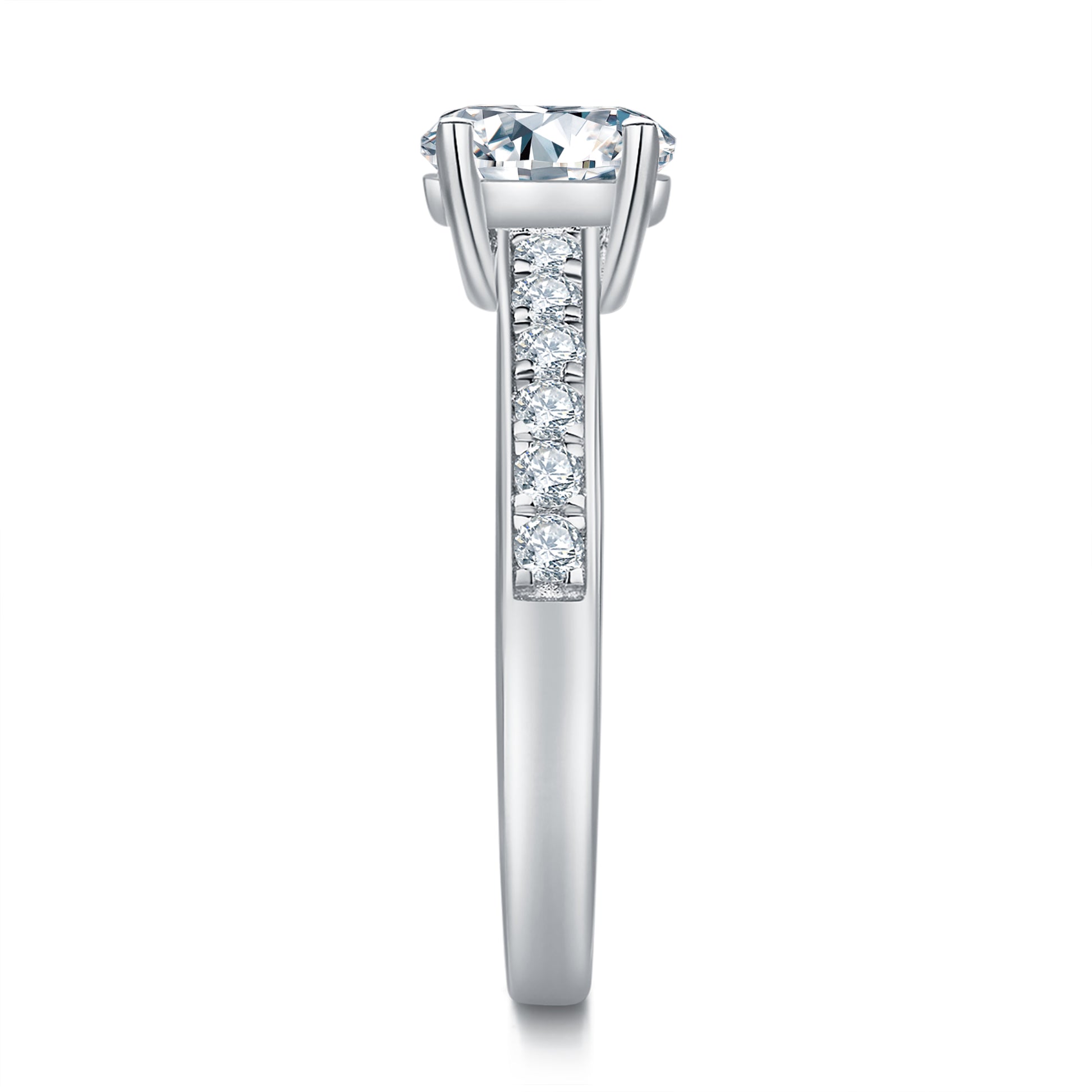 Classic Pave Preset 1ct Diamond Ring