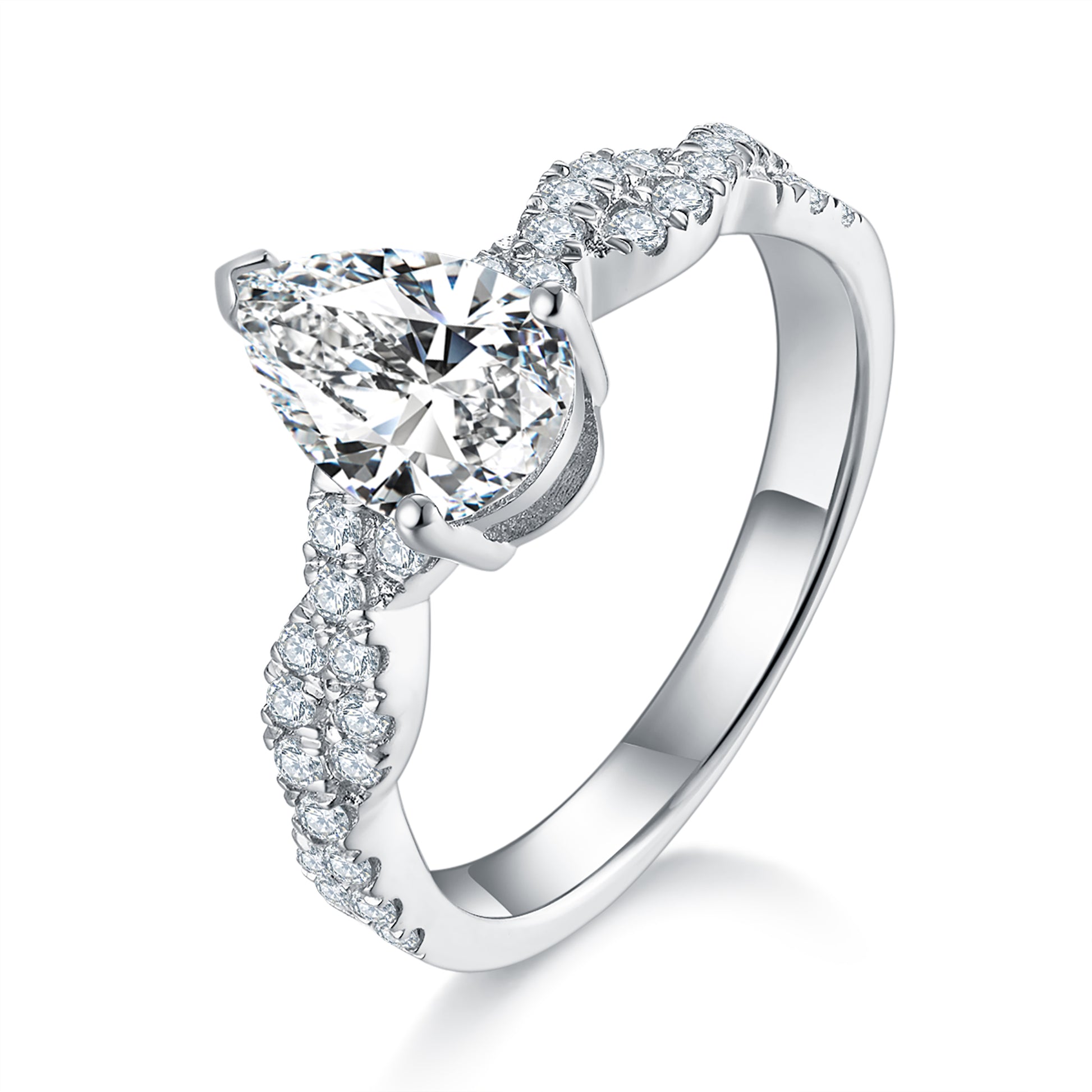 Twist Pave Preset 1ct Diamond Ring