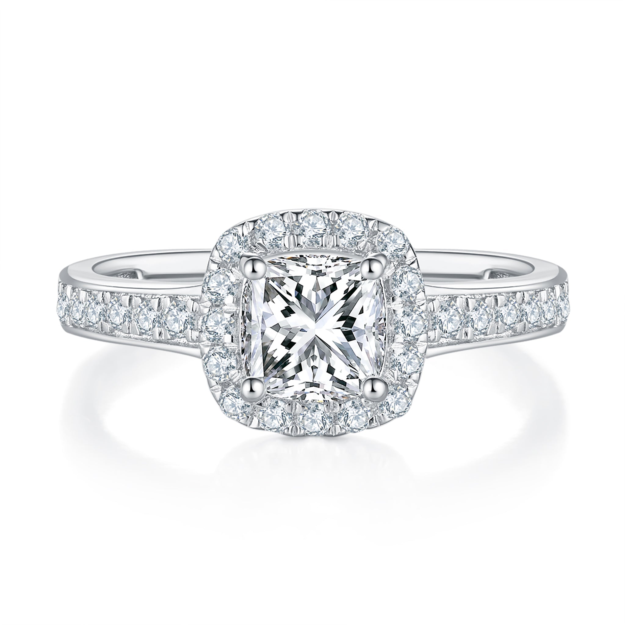 Vera Halo Diamond Ring With 1.56 Ct. Oval Shape Lab Grown Diamond (Certificate No: 595303831)