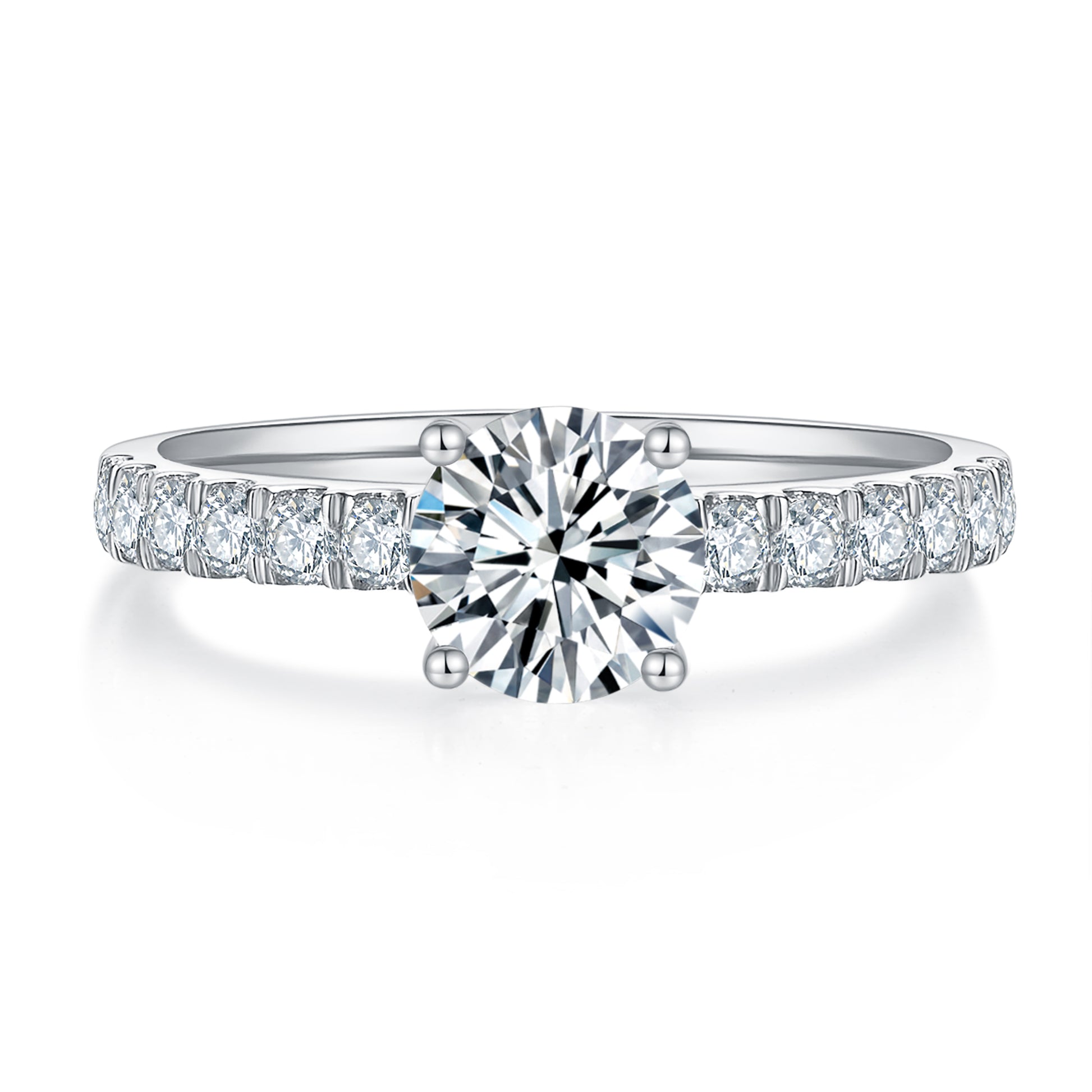 Classic Pave 1ct Preset Diamond Ring