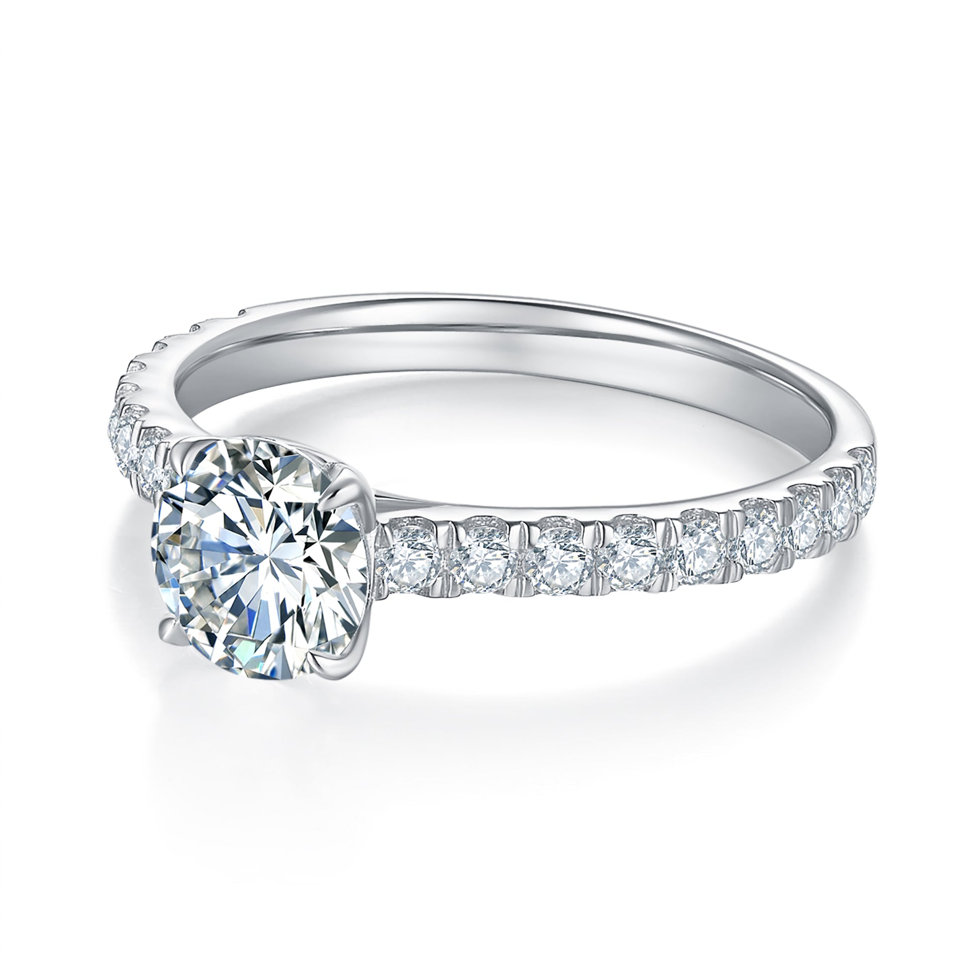 Cathedral Twist Pave 1ct Preset Diamond Ring