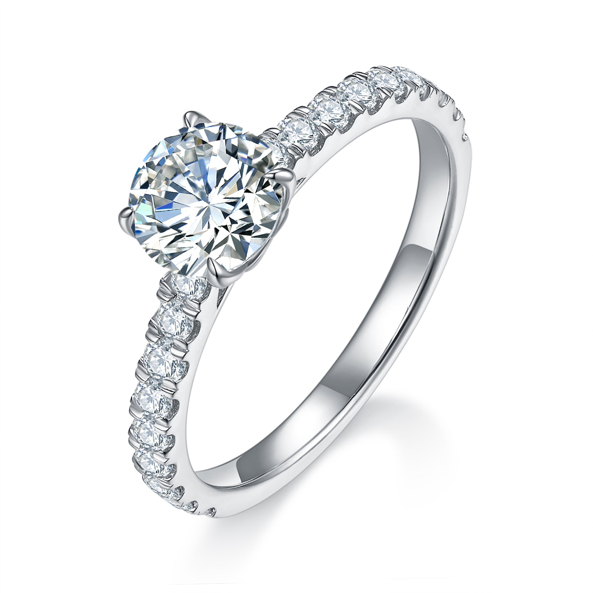 Cathedral Twist Pave 1ct Preset Diamond Ring