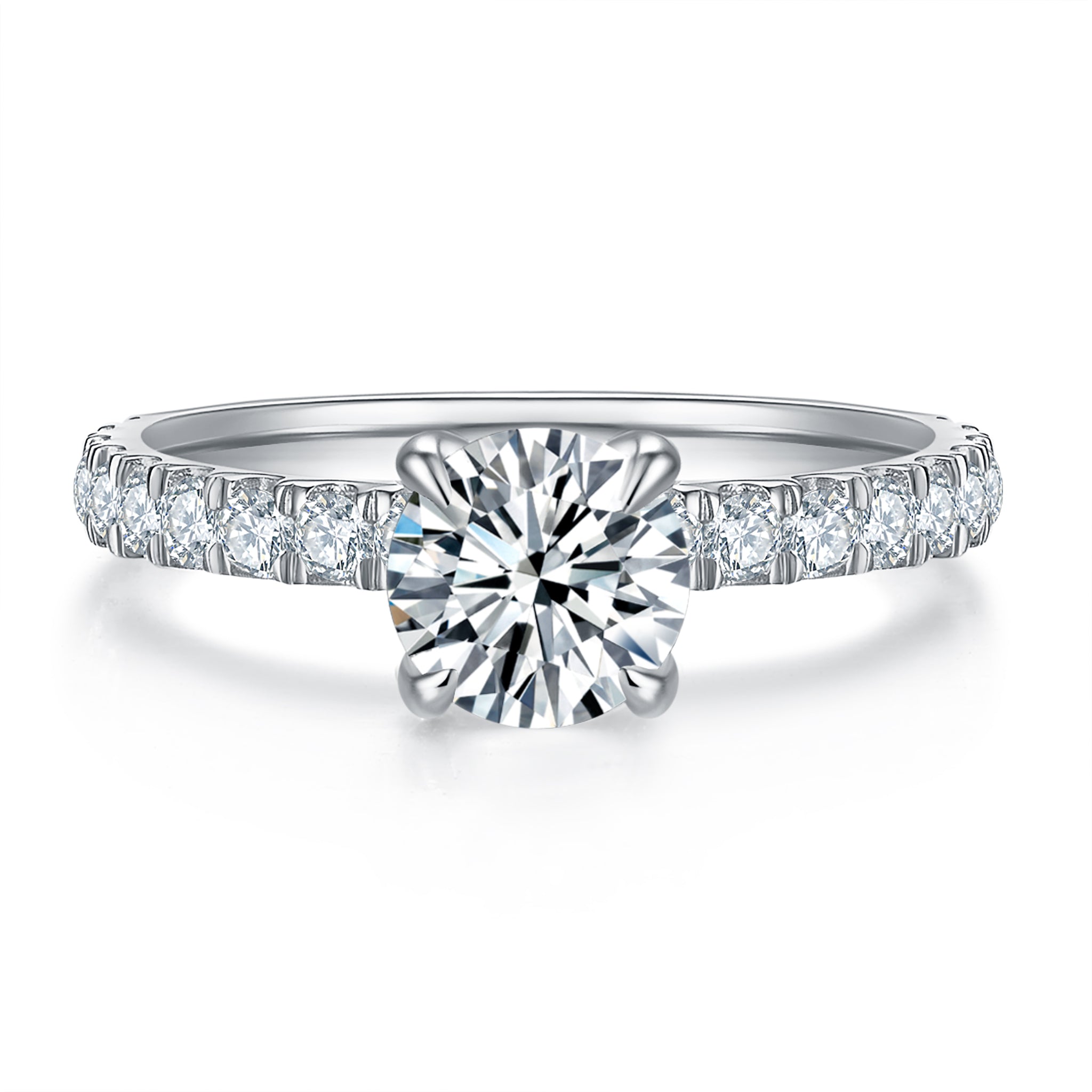 Legacy Hidden Halo Diamond Ring With 0.91 Ct. Round Shape Lab Grown Diamond