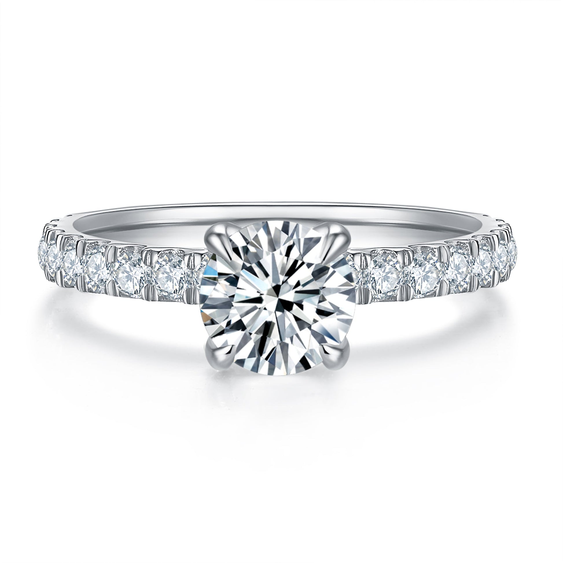 Legacy Hidden Halo Diamond Ring With 0.91 Ct. Round Shape Lab Grown Diamond