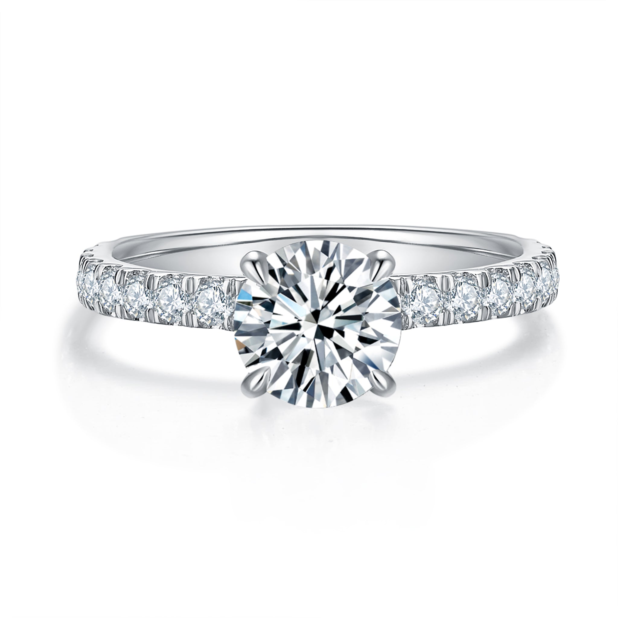 Lumina Hidden Halo Diamond Ring With 0.83 Ct. Princess Shape Lab Grown Diamond (Certificate No: 737517466)