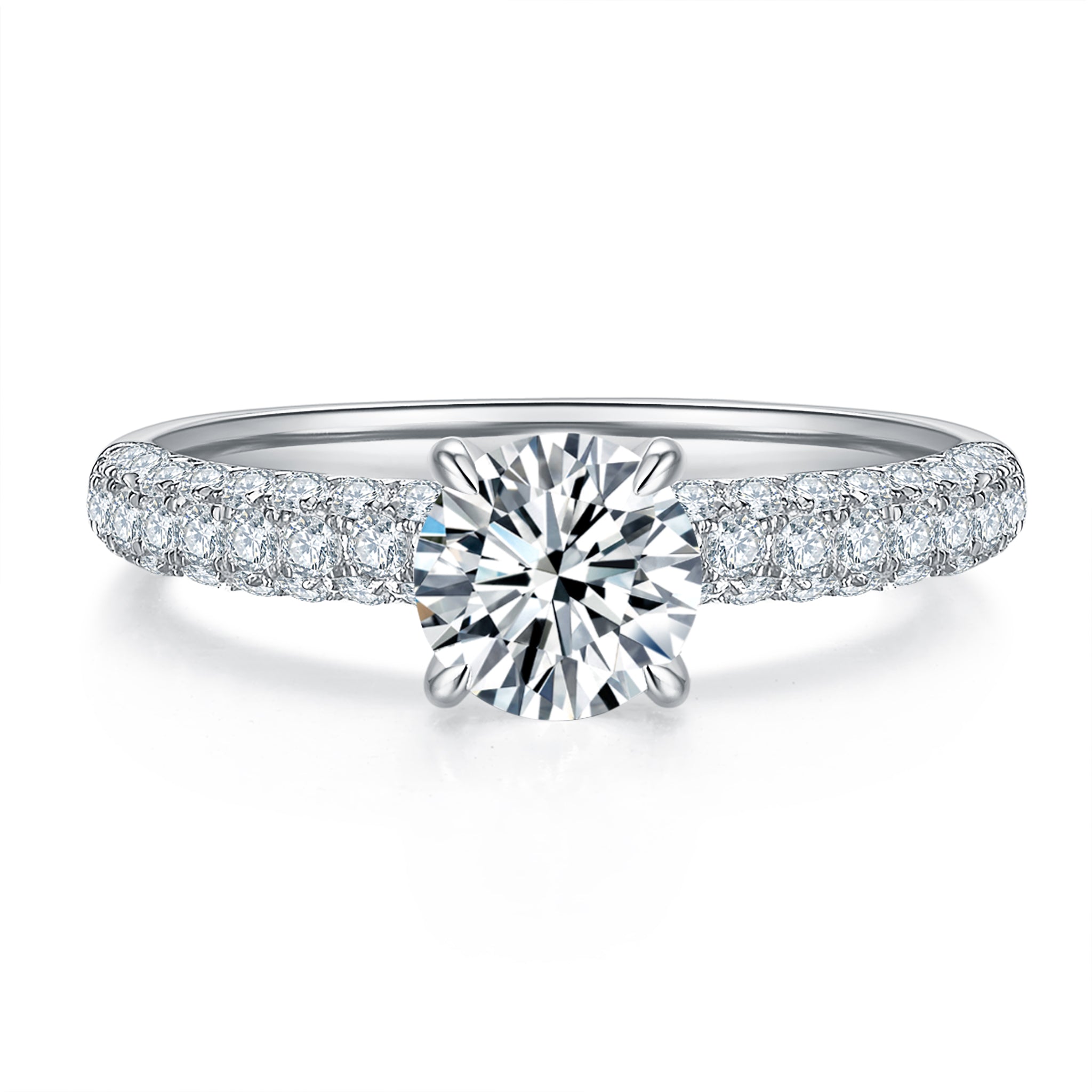 Everglow Hidden Halo Diamond Ring With 0.69 Ct. Heart Shape Lab Grown Diamond