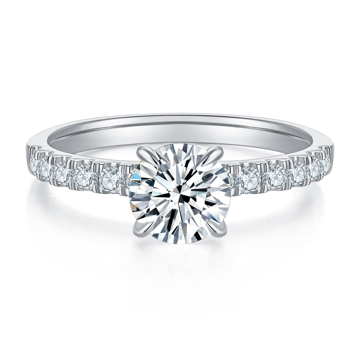 Elara Hidden Halo Diamond Ring With 1.31 Ct. Oval Shape Lab Grown Diamond