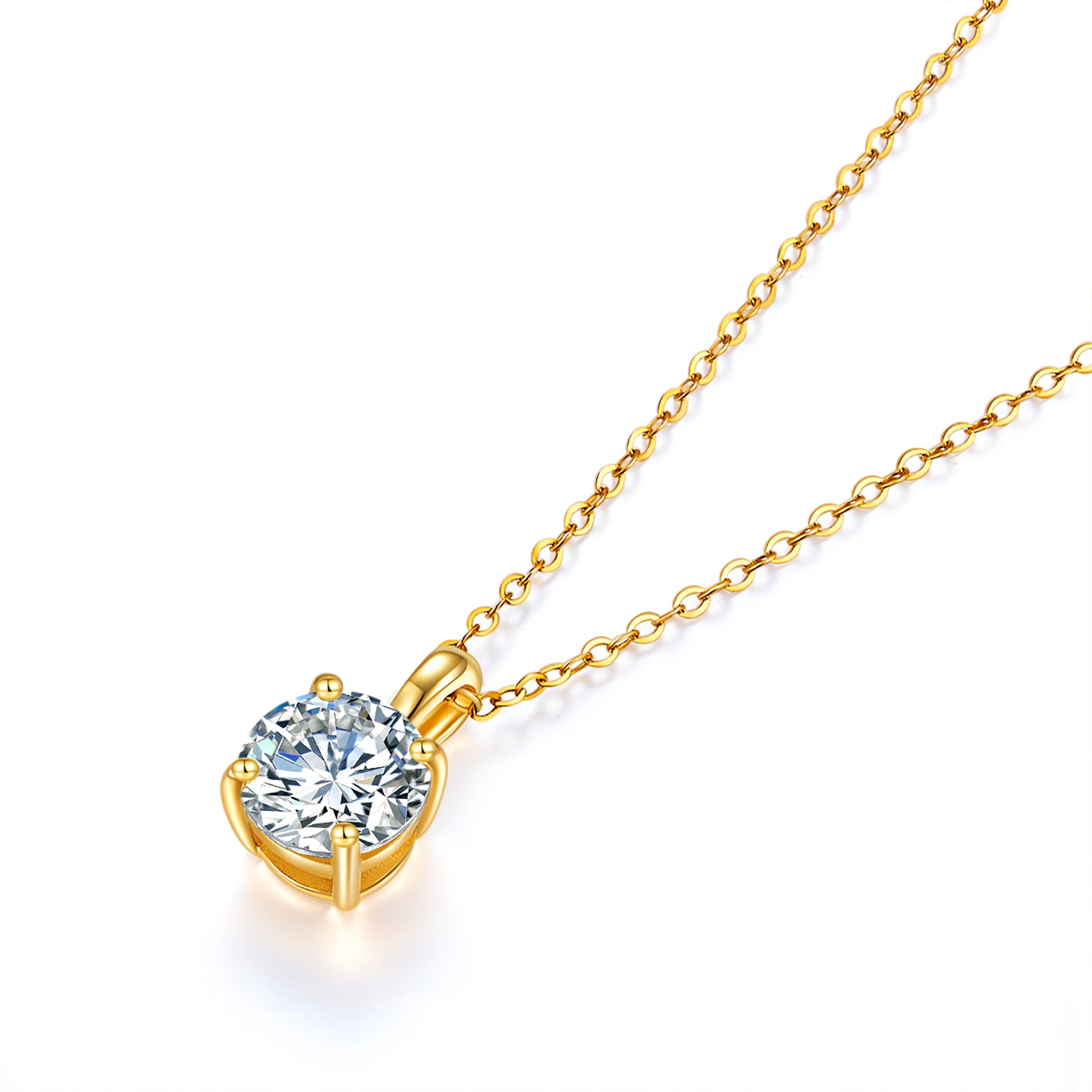 Classic Round Solitaire Diamond Pendant