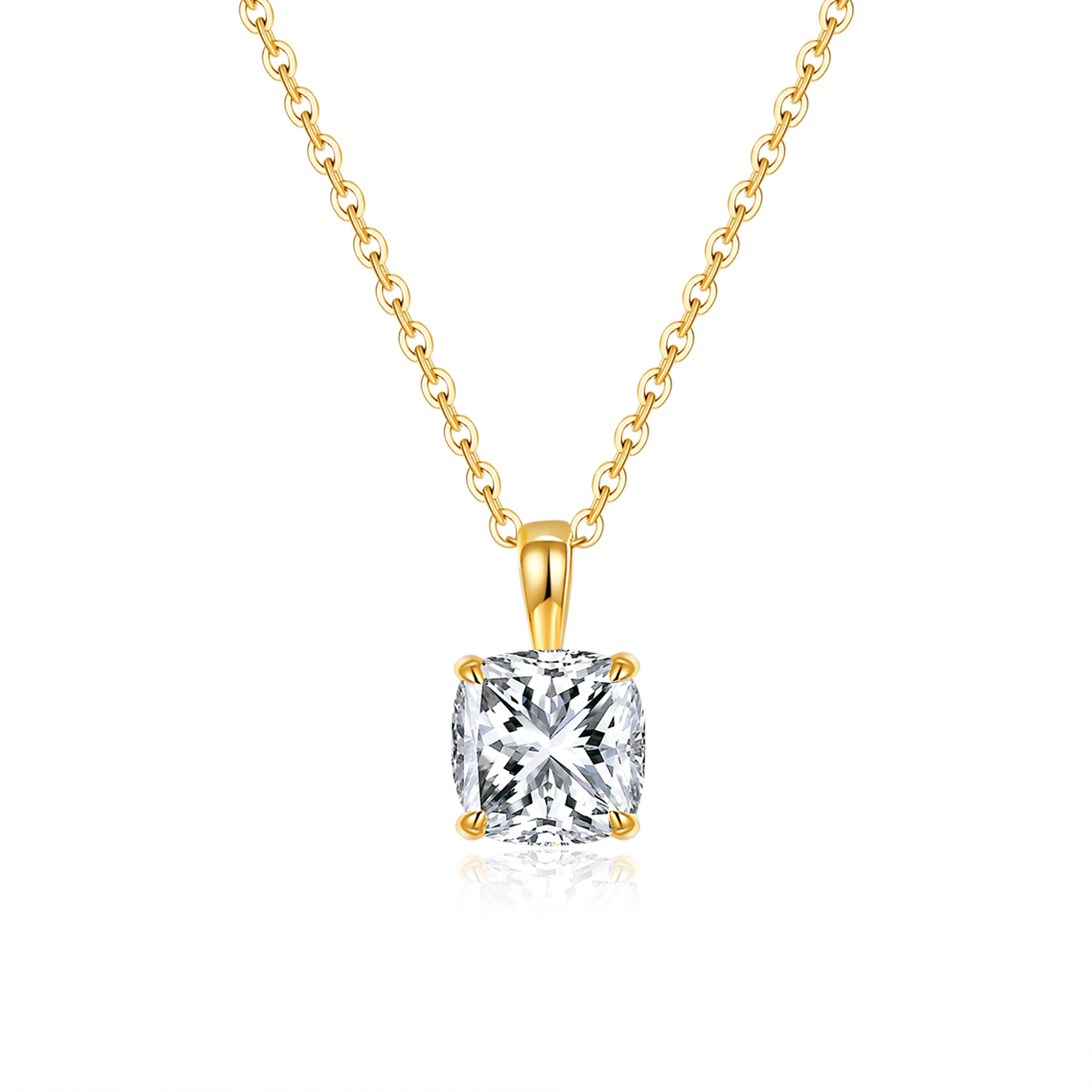 Classic Cushion Solitaire Diamond Pendant