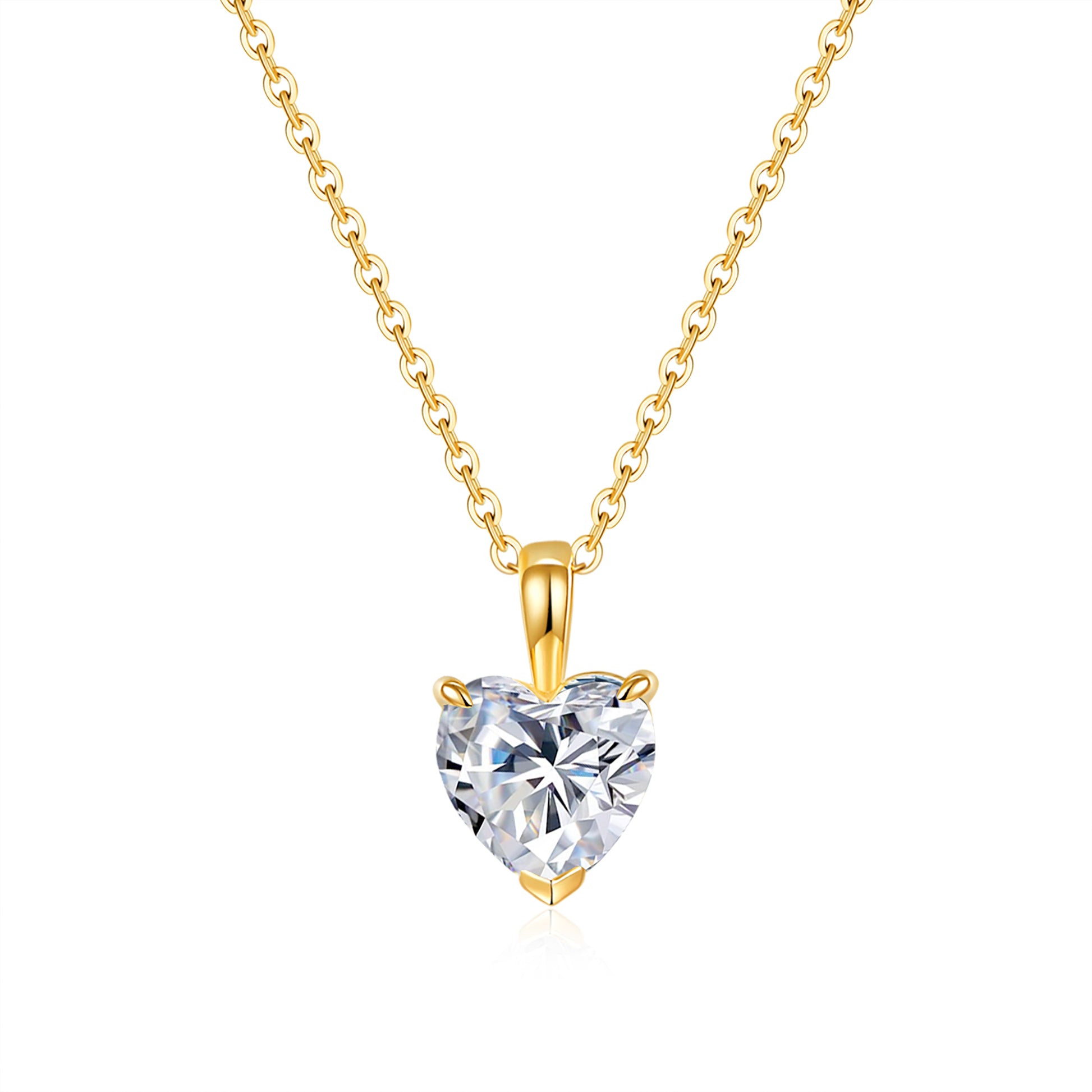 Classic Heart Solitaire Diamond Pendant