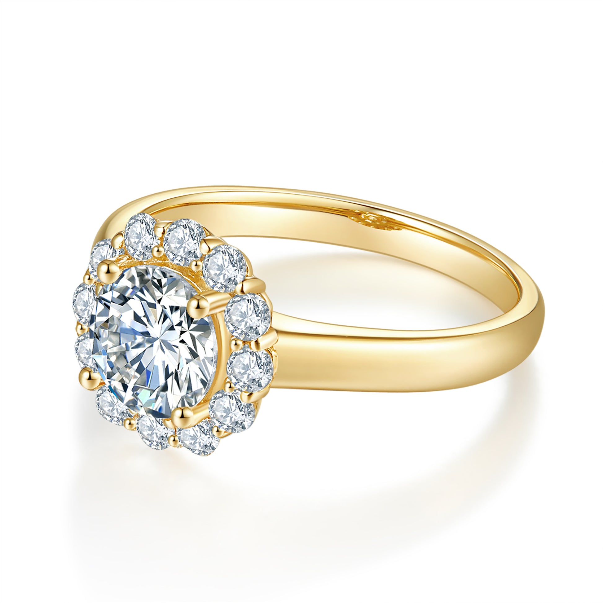 Golden Halo Preset 1ct Diamond Ring