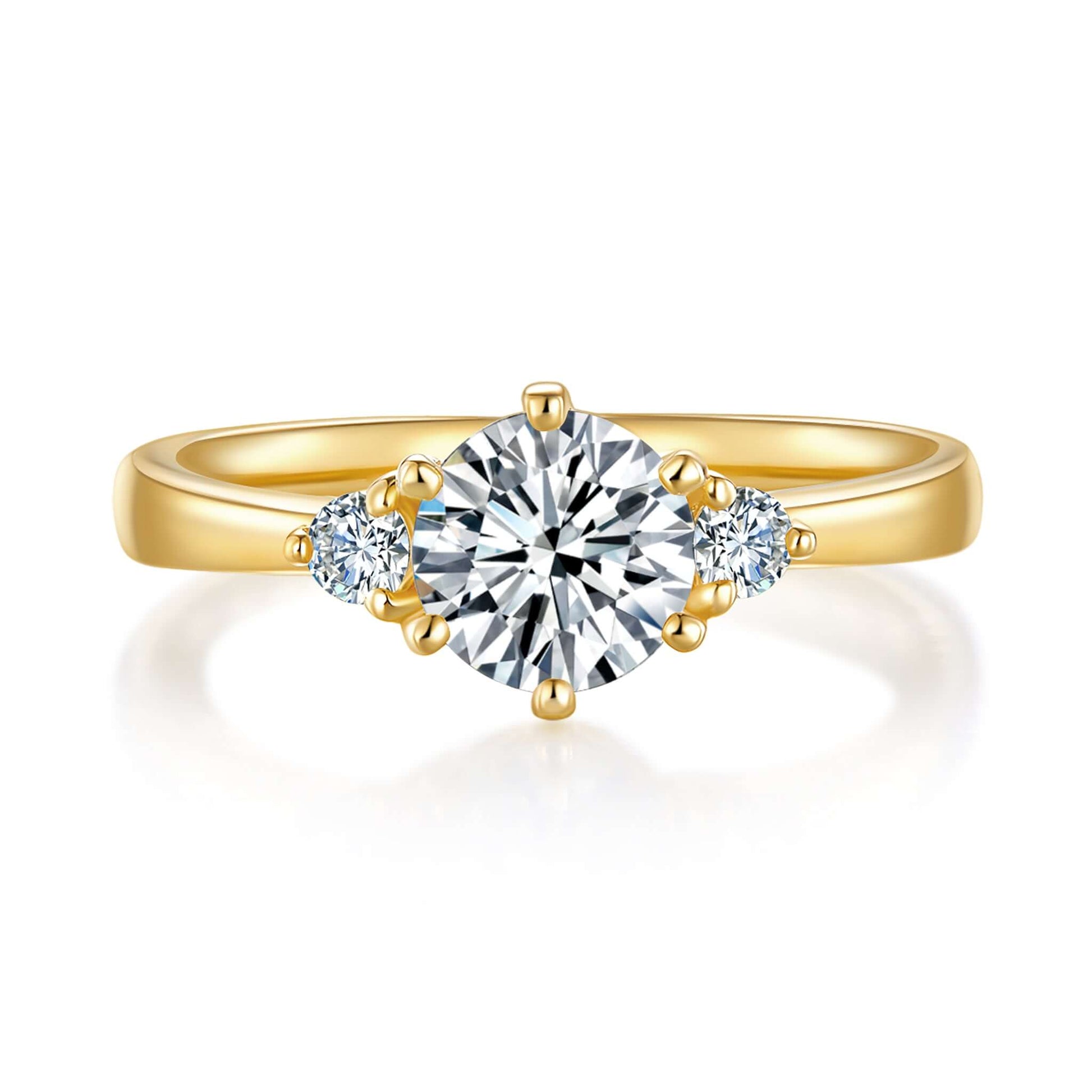 Alecia Trilogy Diamond Ring With 0.95 Ct. Oval Shape Lab Grown Diamond (Certificate No: 762511519)