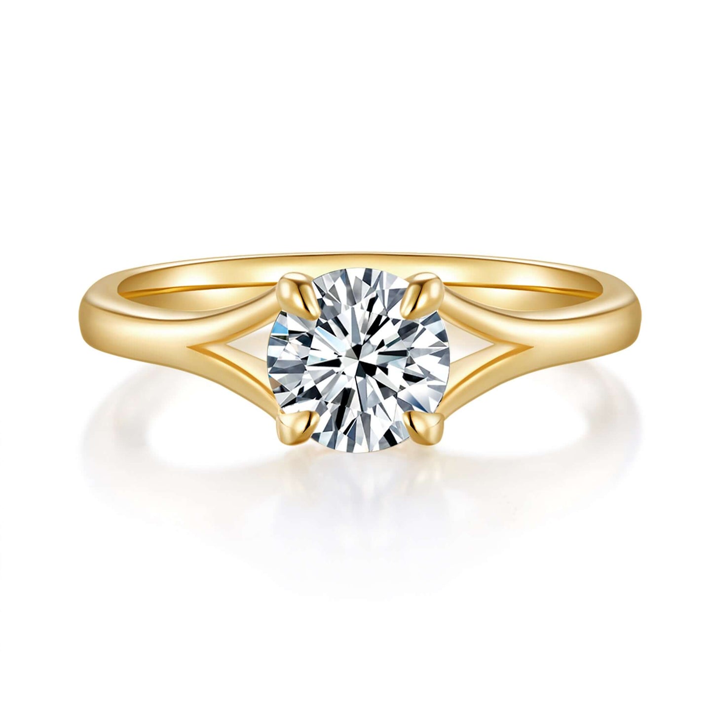 Carina Solitaire Diamond Ring With 1.02 Ct. Round Shape Lab Grown Diamond - Precious Lab