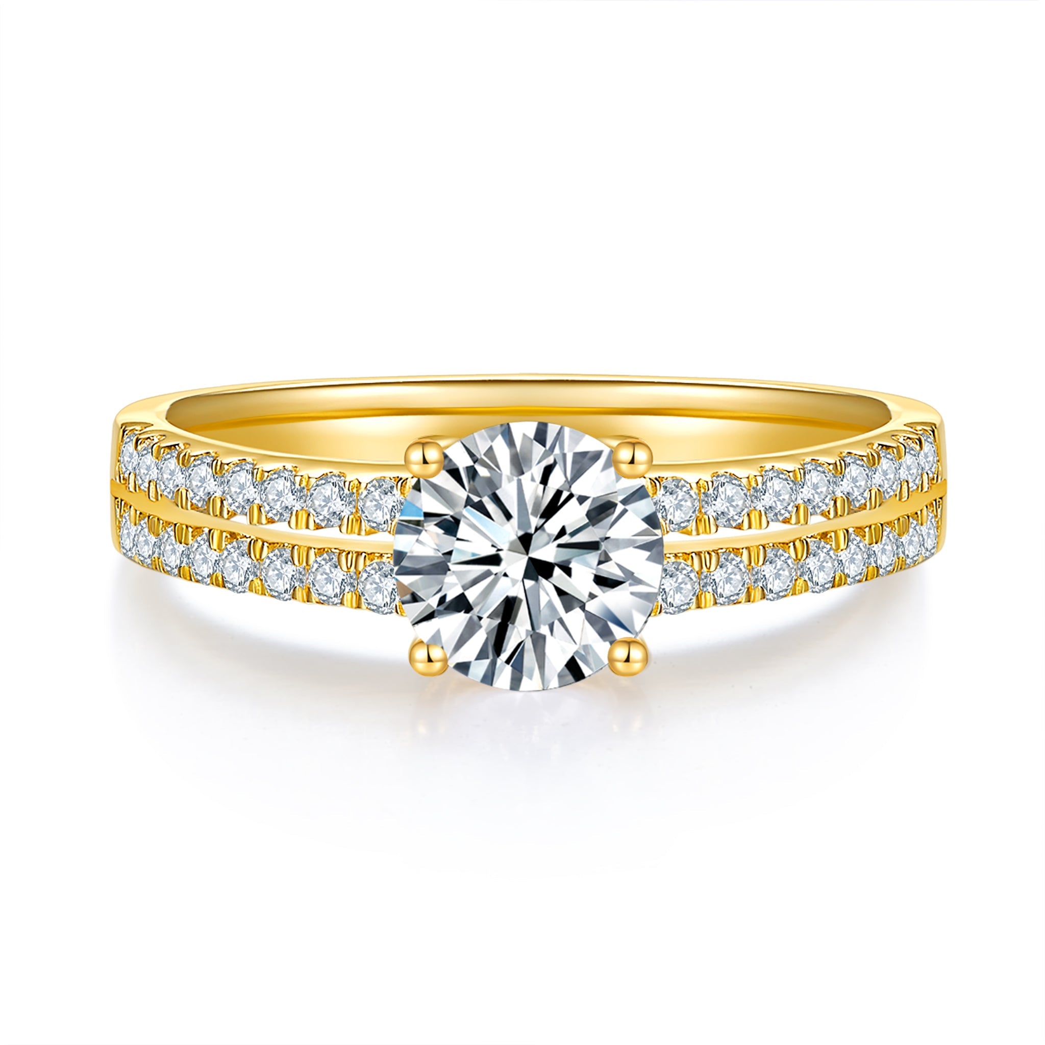 Double Pave Diamond Ring With 1.7 Ct. Marquise Shape Lab Grown Diamond