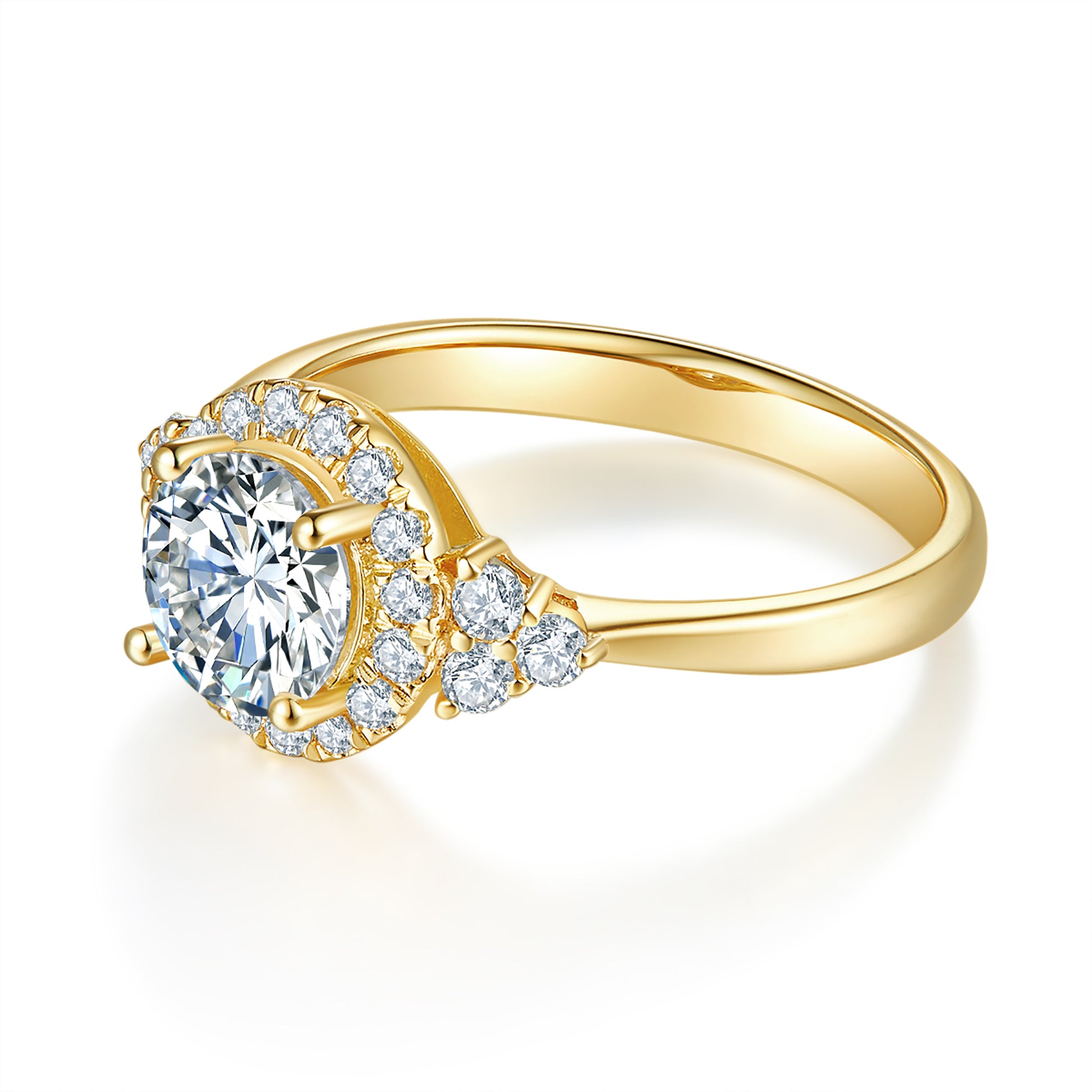 Radiant Halo 1ct Preset Diamond Ring