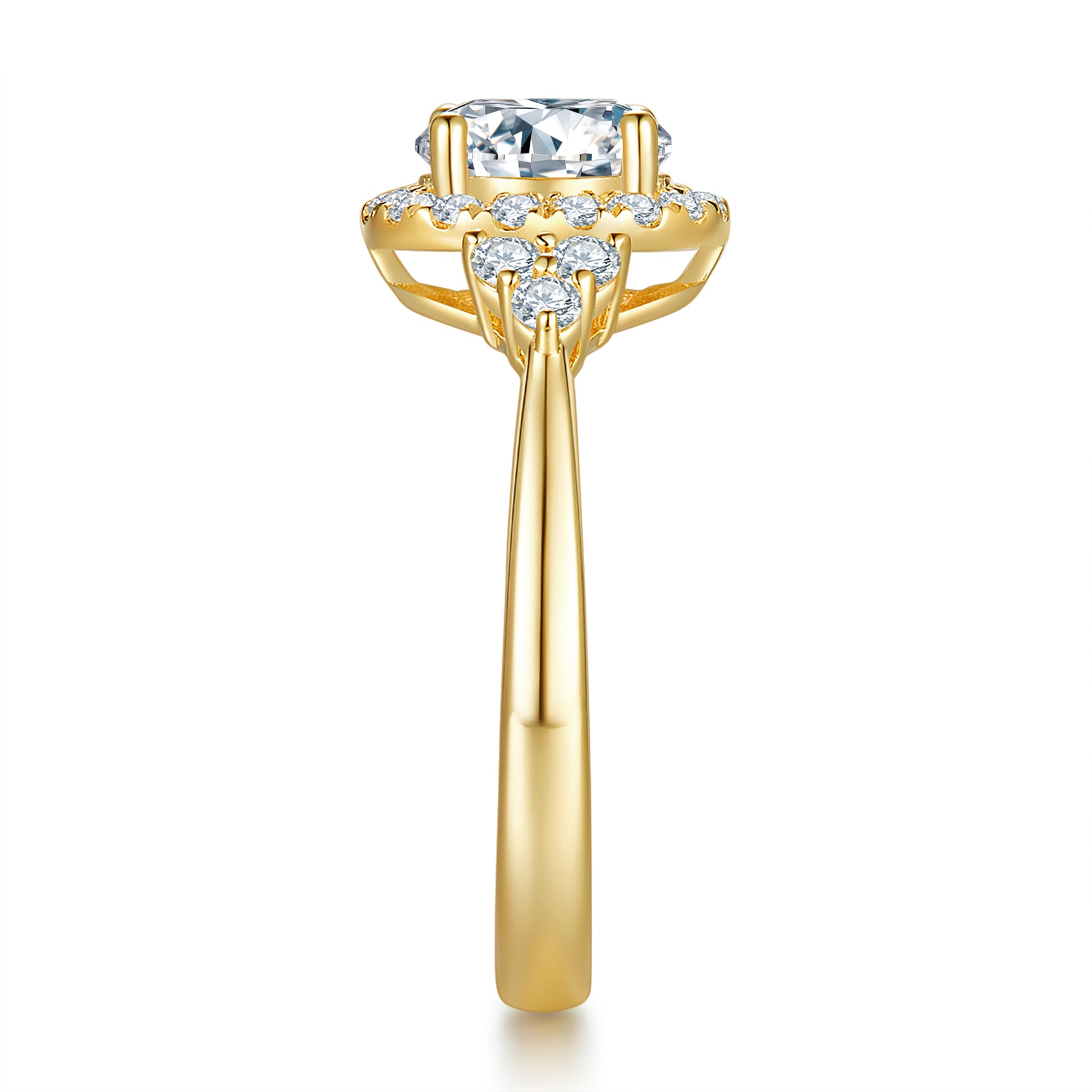 Radiant Halo 1ct Preset Diamond Ring
