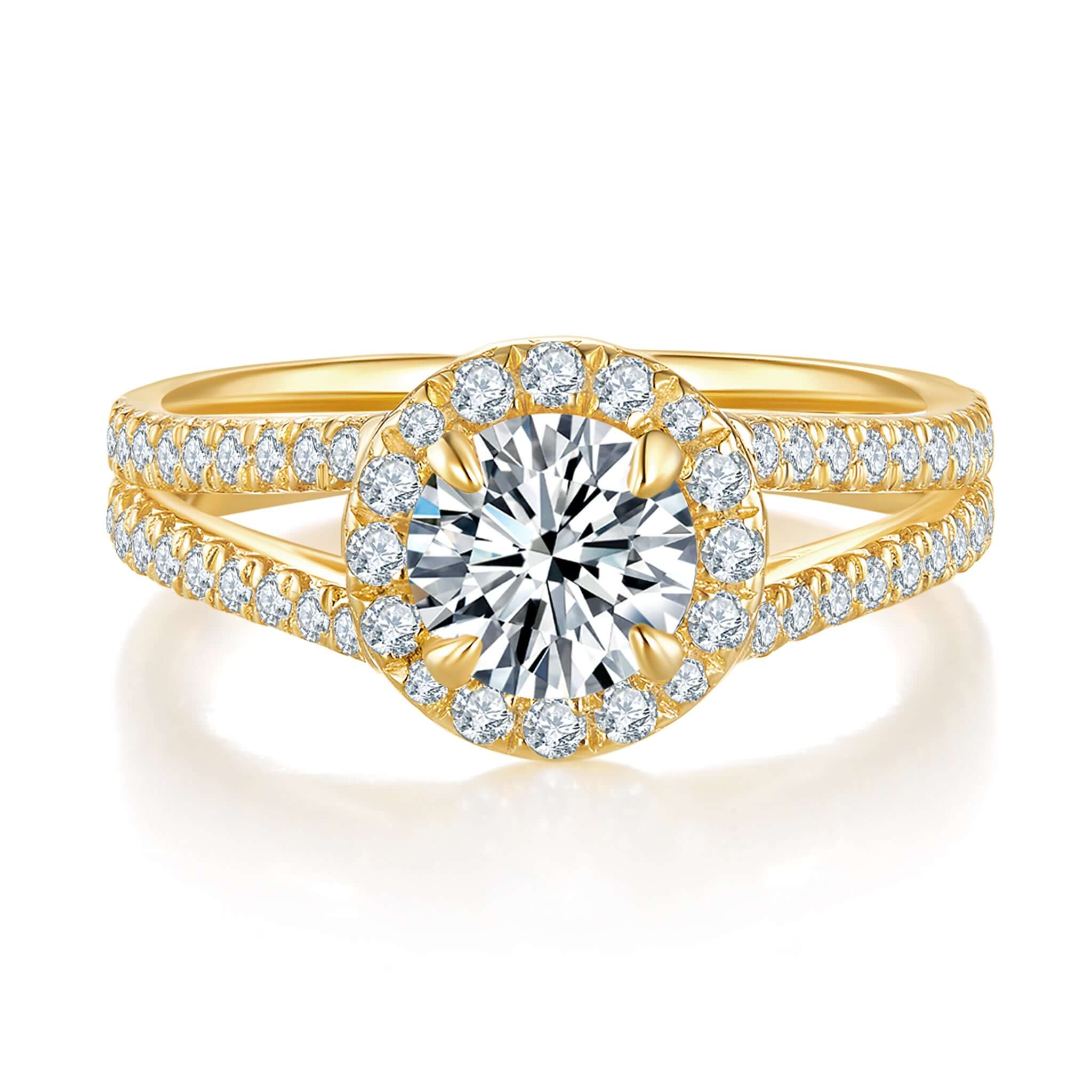 Angelina Halo Diamond Ring With 2.4 Ct. Princess Shape Lab Grown Diamond
