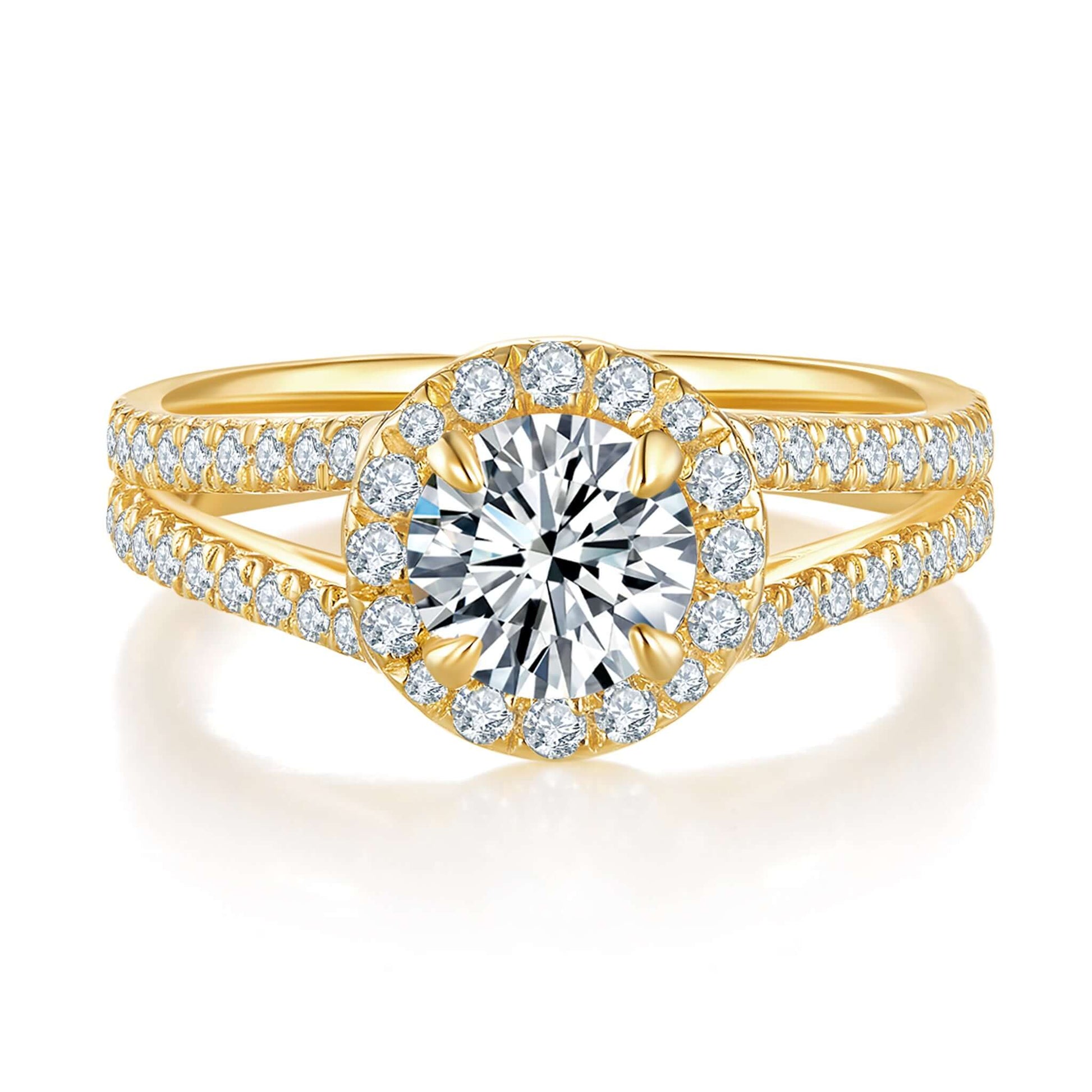 Angelina Halo Diamond Ring With 2.4 Ct. Princess Shape Lab Grown Diamond