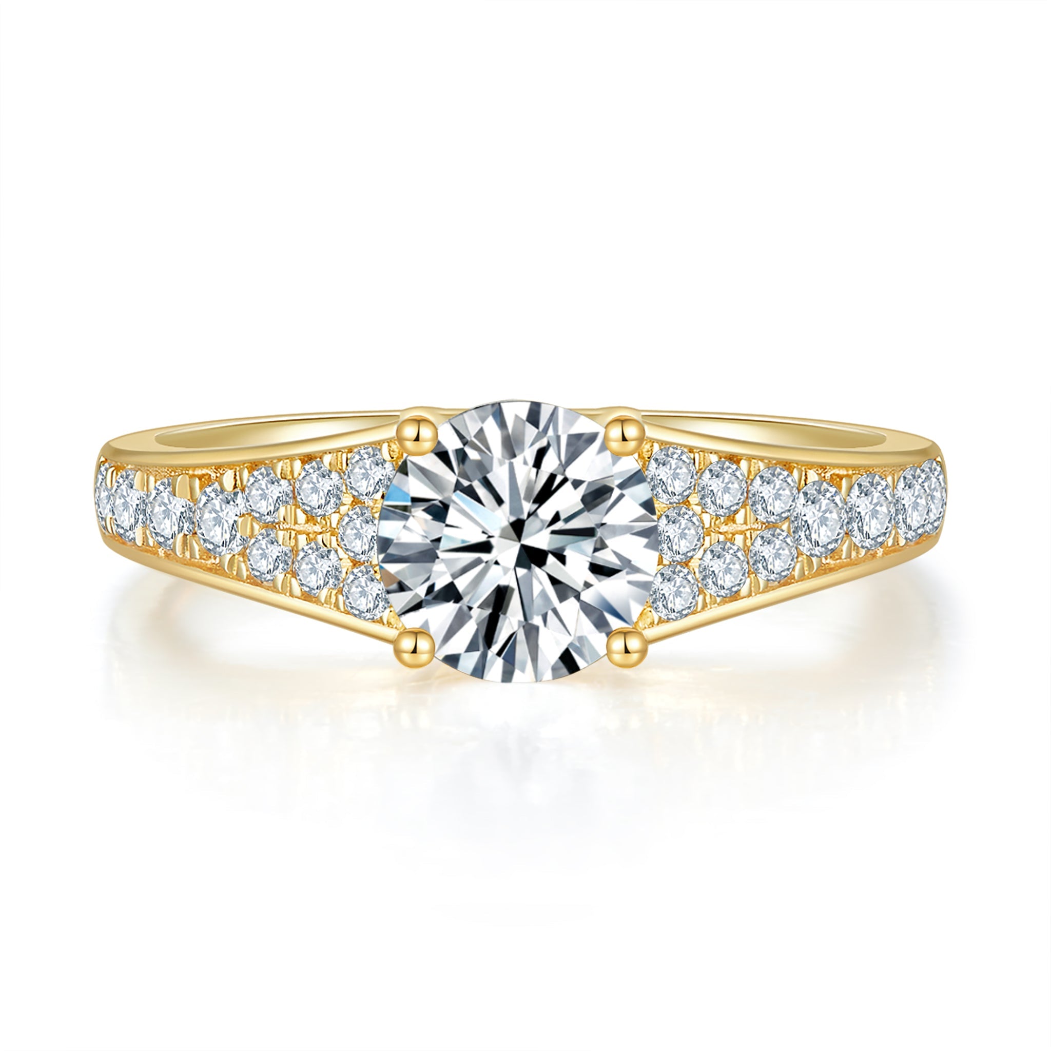 Aurora Pave Diamond Ring With 0.56 Ct. Heart Shape Lab Grown Diamond